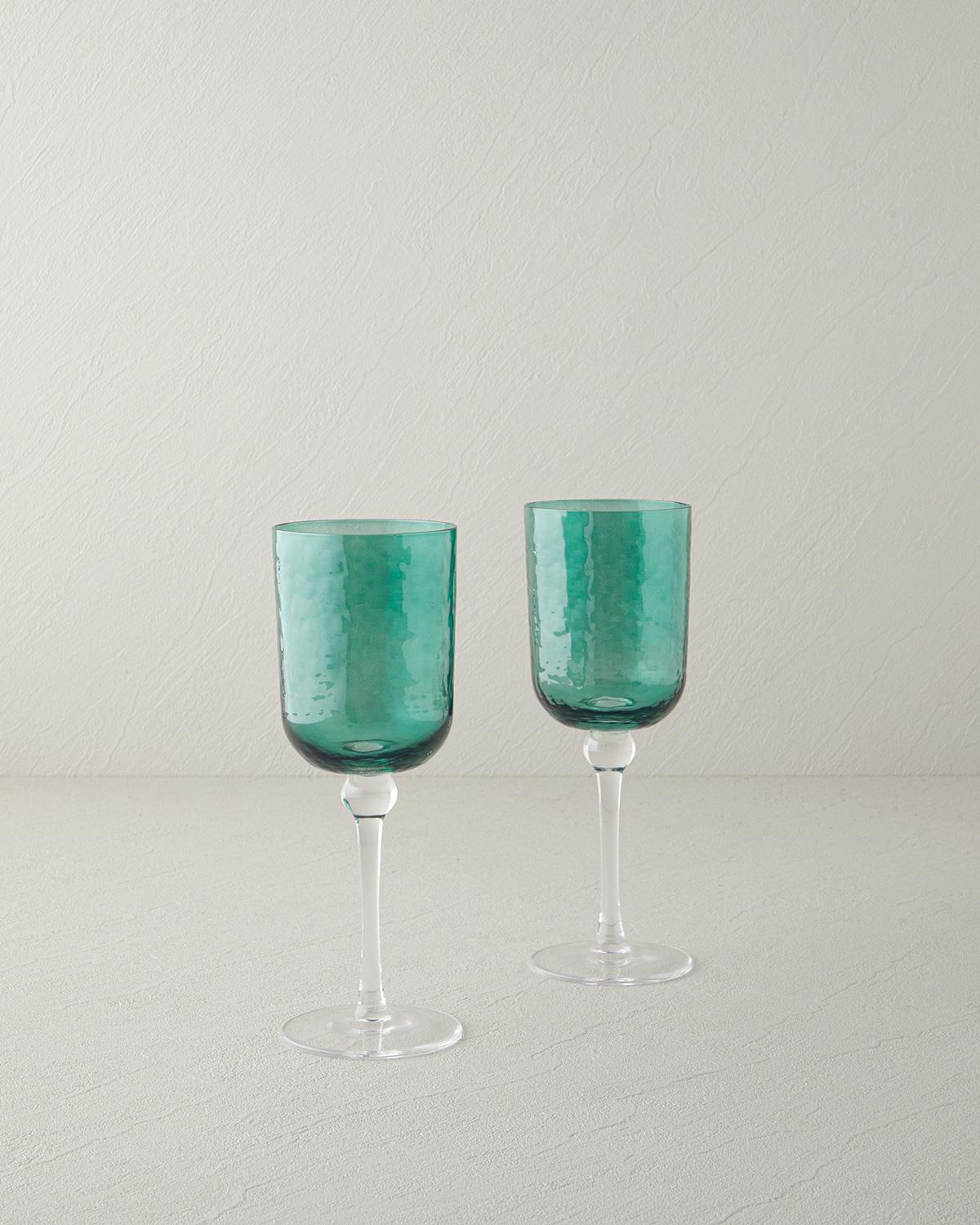 Favour Cam 2'li Kadeh 390 ml Yeşil