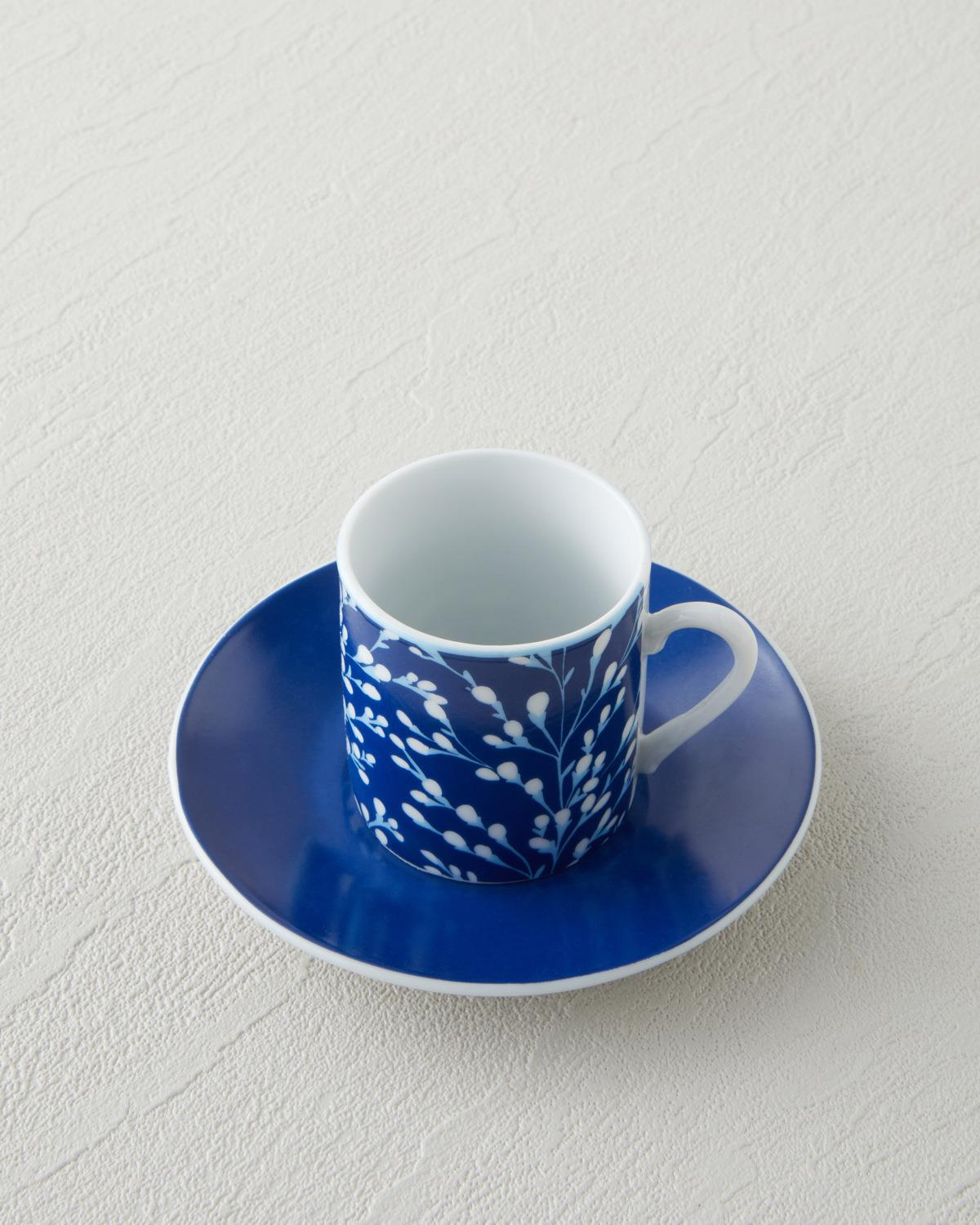 Fawn Porselen 4 Parça 2 Kişilik Kahve Fincan Takımı 80 ml Koyu Mavi