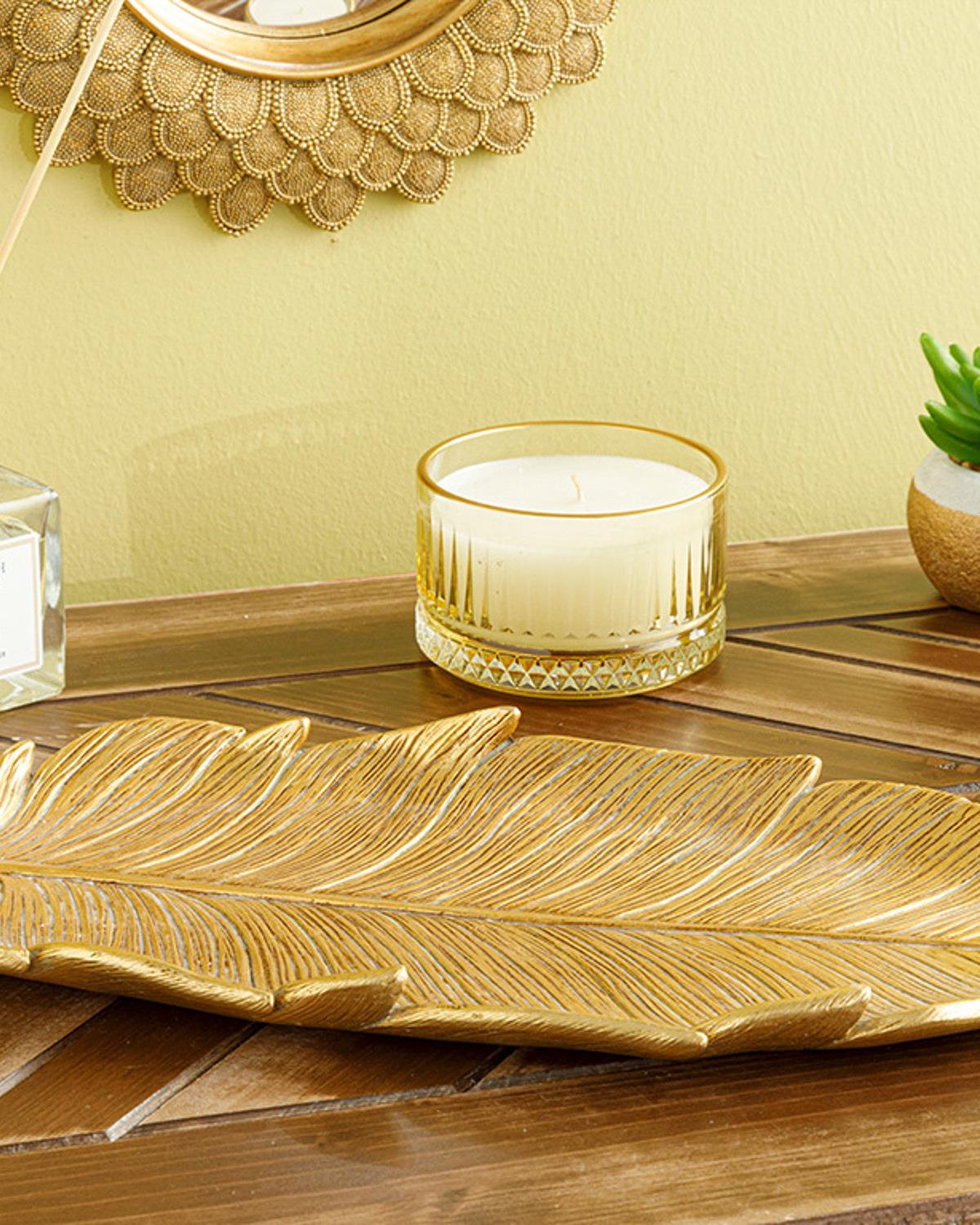 Feathers Dekoratif Tabak 11.5x25x2.6cm Gold