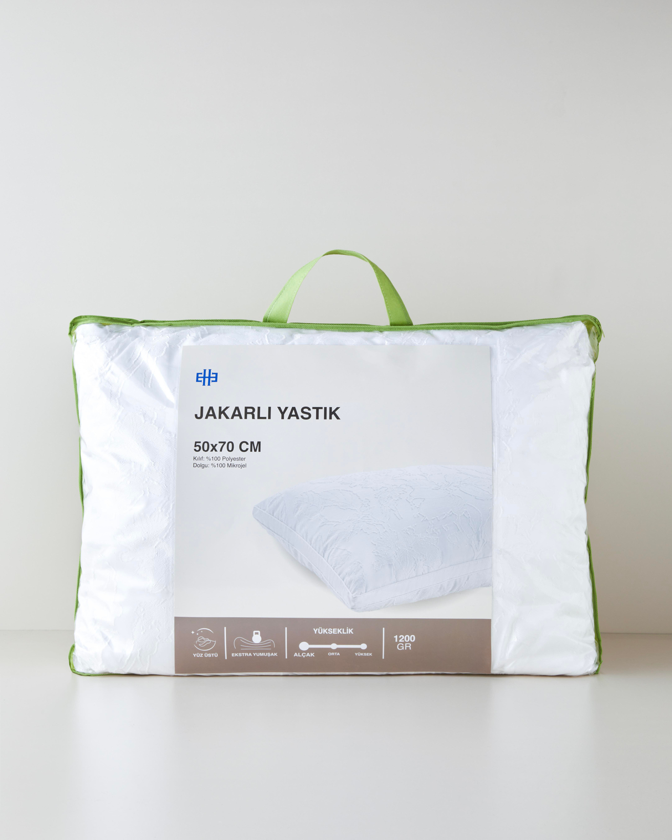 Fleur 3D Jakarlı Yastık 50x70 cm Beyaz