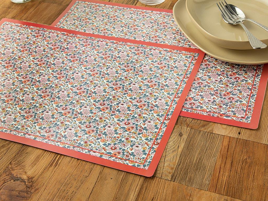 Fleuriste 4'lü Amerikan Servis Pembe