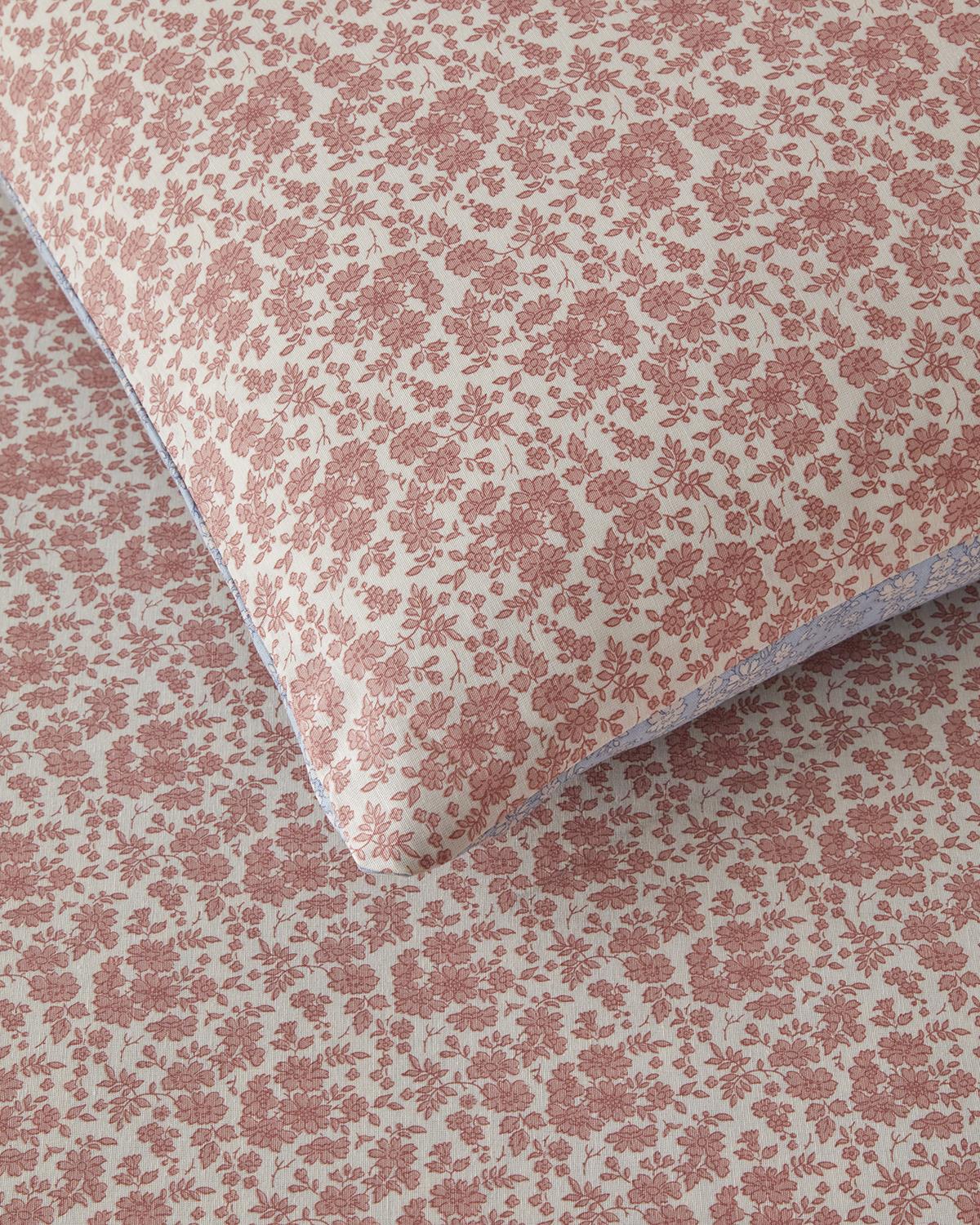 Floral Breeze Kolay Ütülenir Çift Kişilik Nevresim Takımı 200x220 cm Pembe - Mavi