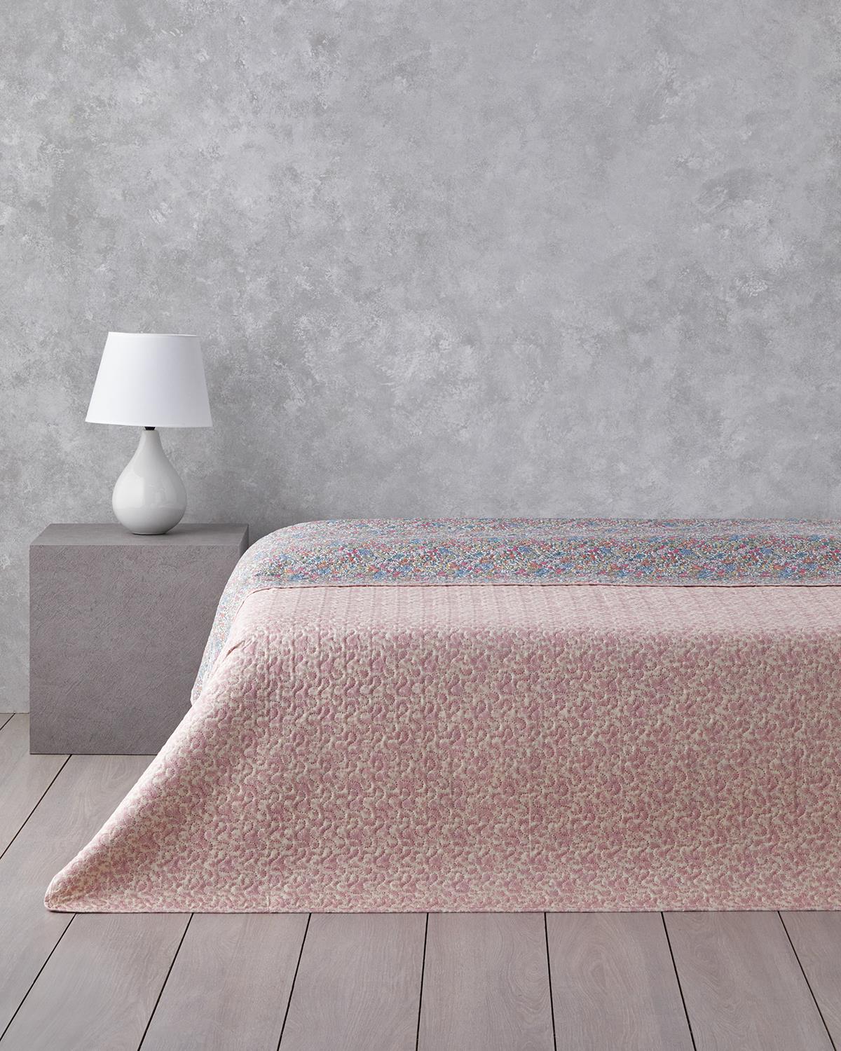 Floral Serenade King Size Çok Amaçlı Örtü 240x220 cm Mavi