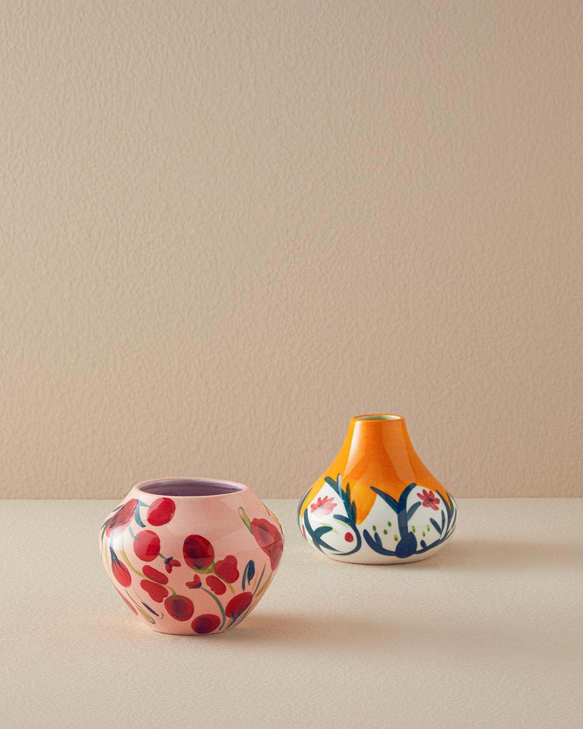 Florals Vazo Turuncu