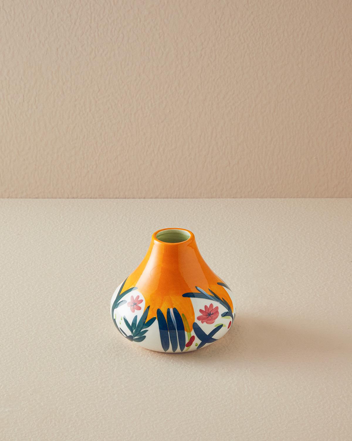 Florals Vazo Turuncu