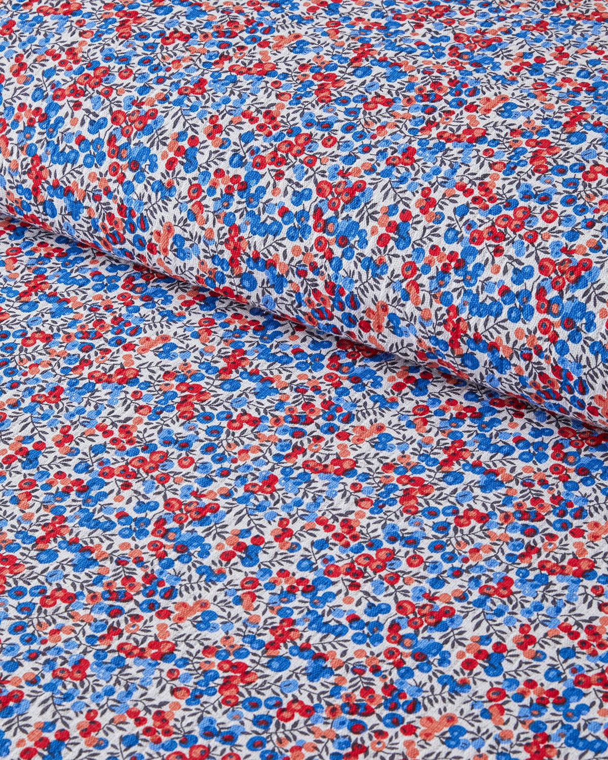 Flower Blast Baskılı Pamuklu Tek Kişilik Pike 150x220 cm Mavi