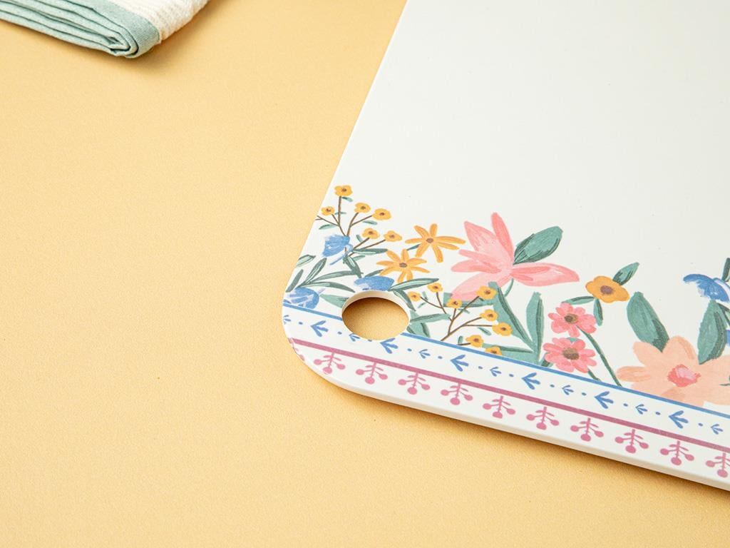 Flower Spree Melamin Kesme Tahtası 35x25 cm Renkli