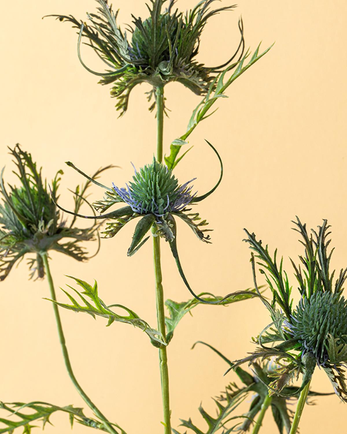Flower Tek Dal Yapay Çiçek Mavi