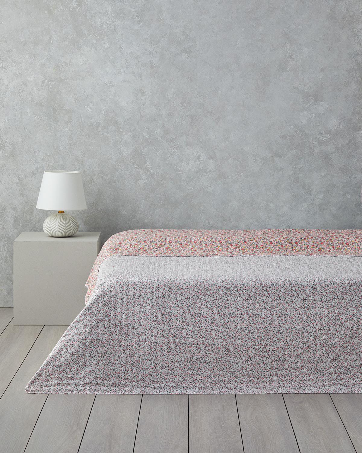 Flowers Melody Tek Kişilik Çok Amaçlı Örtü Pembe
