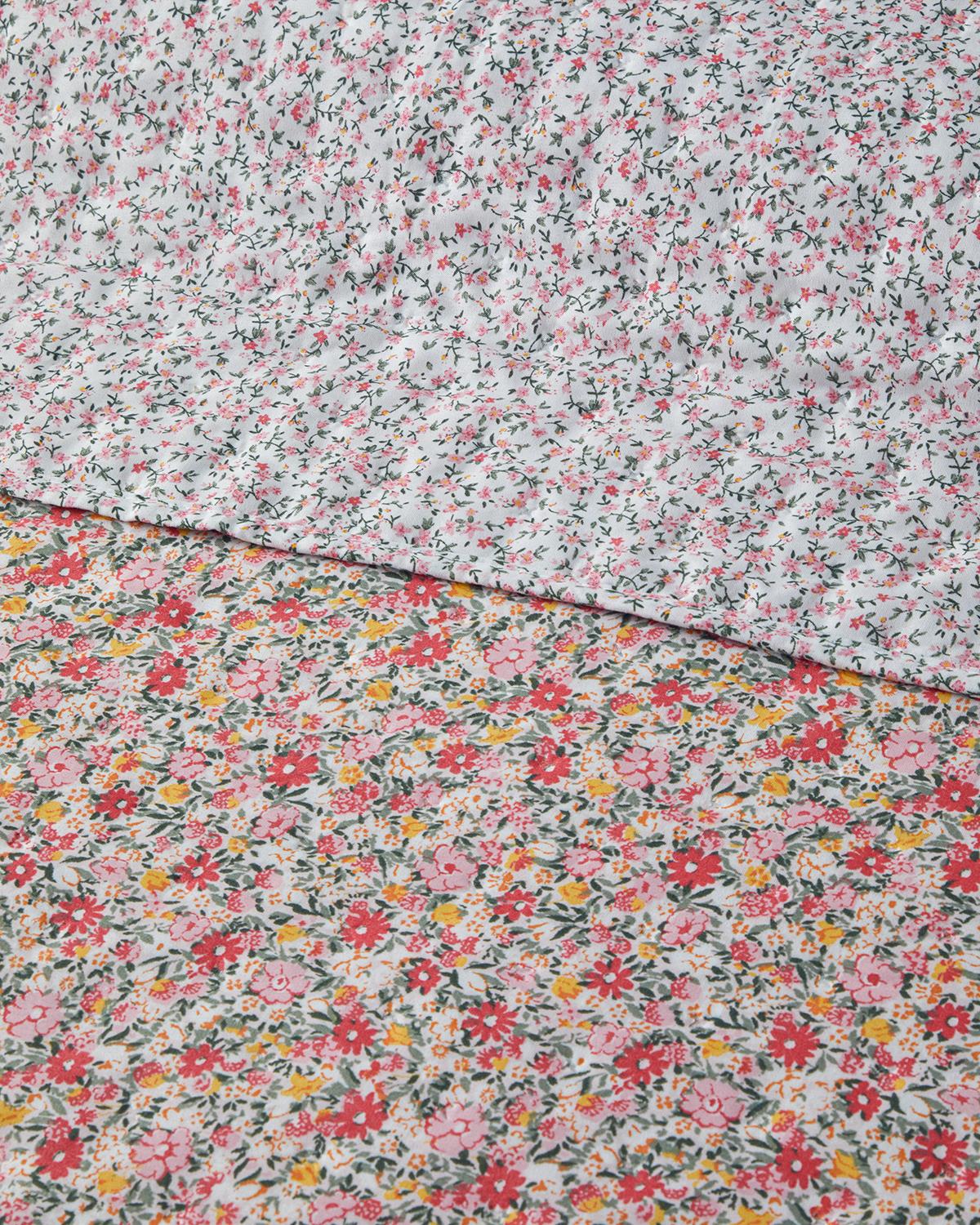 Flowers Melody Tek Kişilik Çok Amaçlı Örtü Pembe