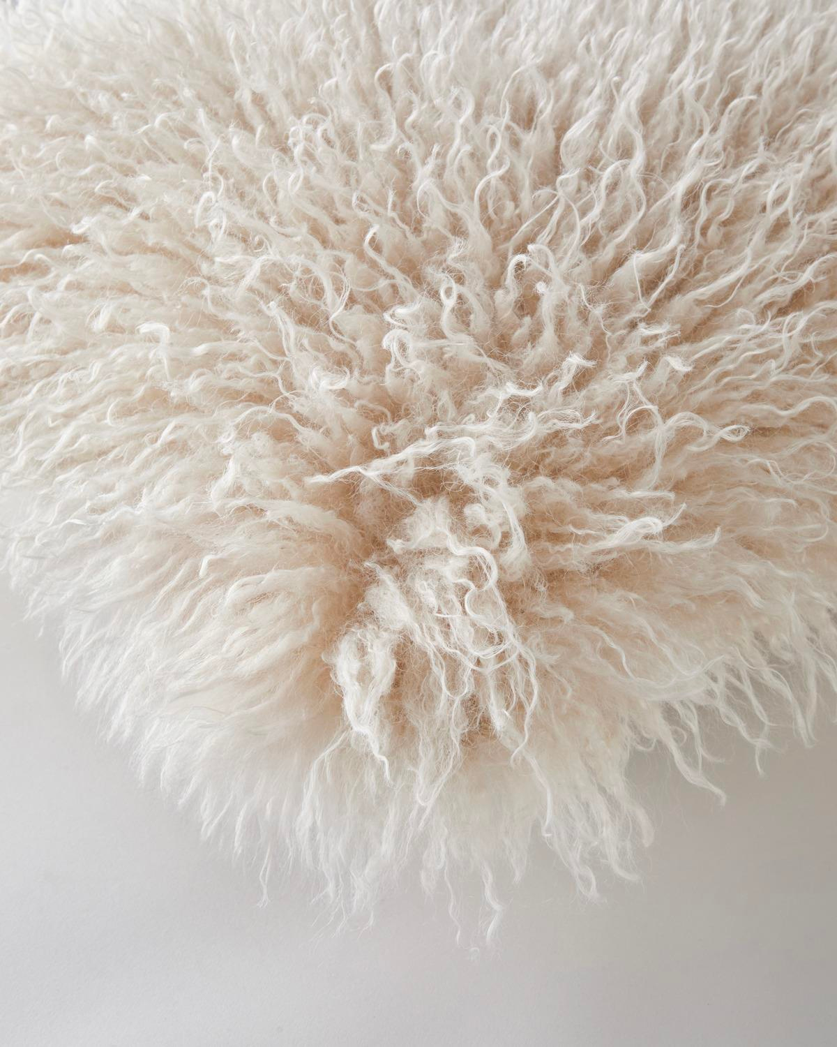 Fluffy Kırlent Kılıfı 45x45 cm Bej