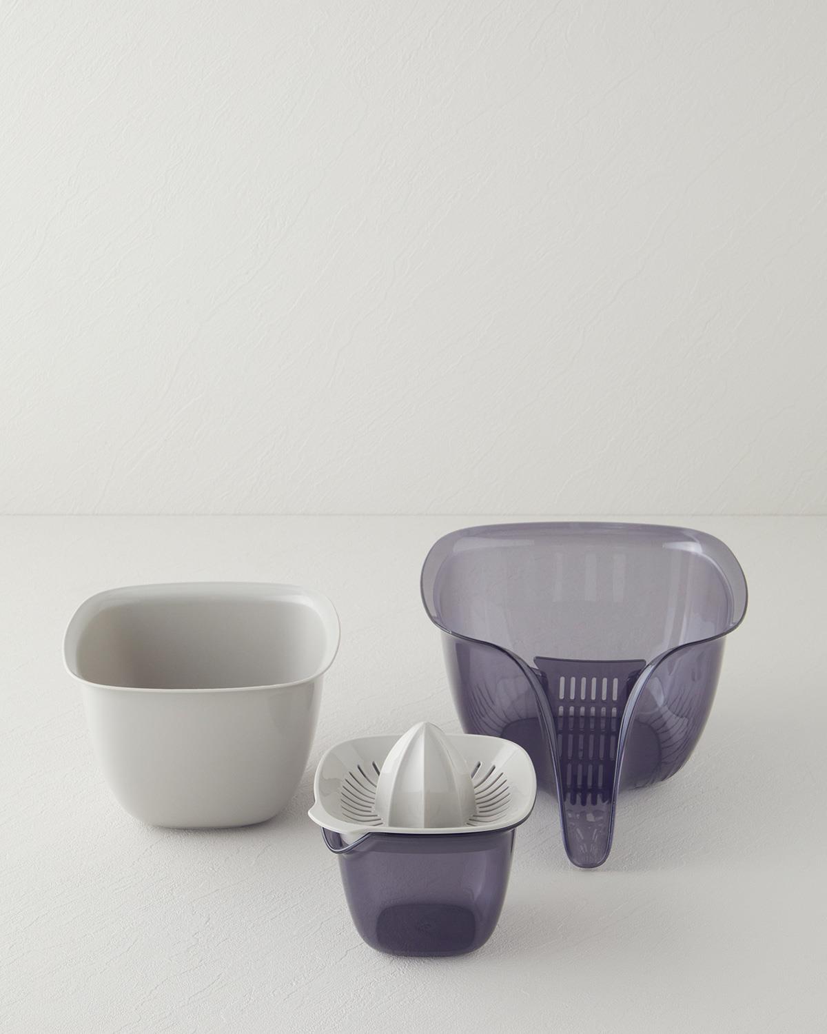 Fresco Plastik 4 Parça Süzgeç 3 x 1,8 x 0,5 Litre Antrasit