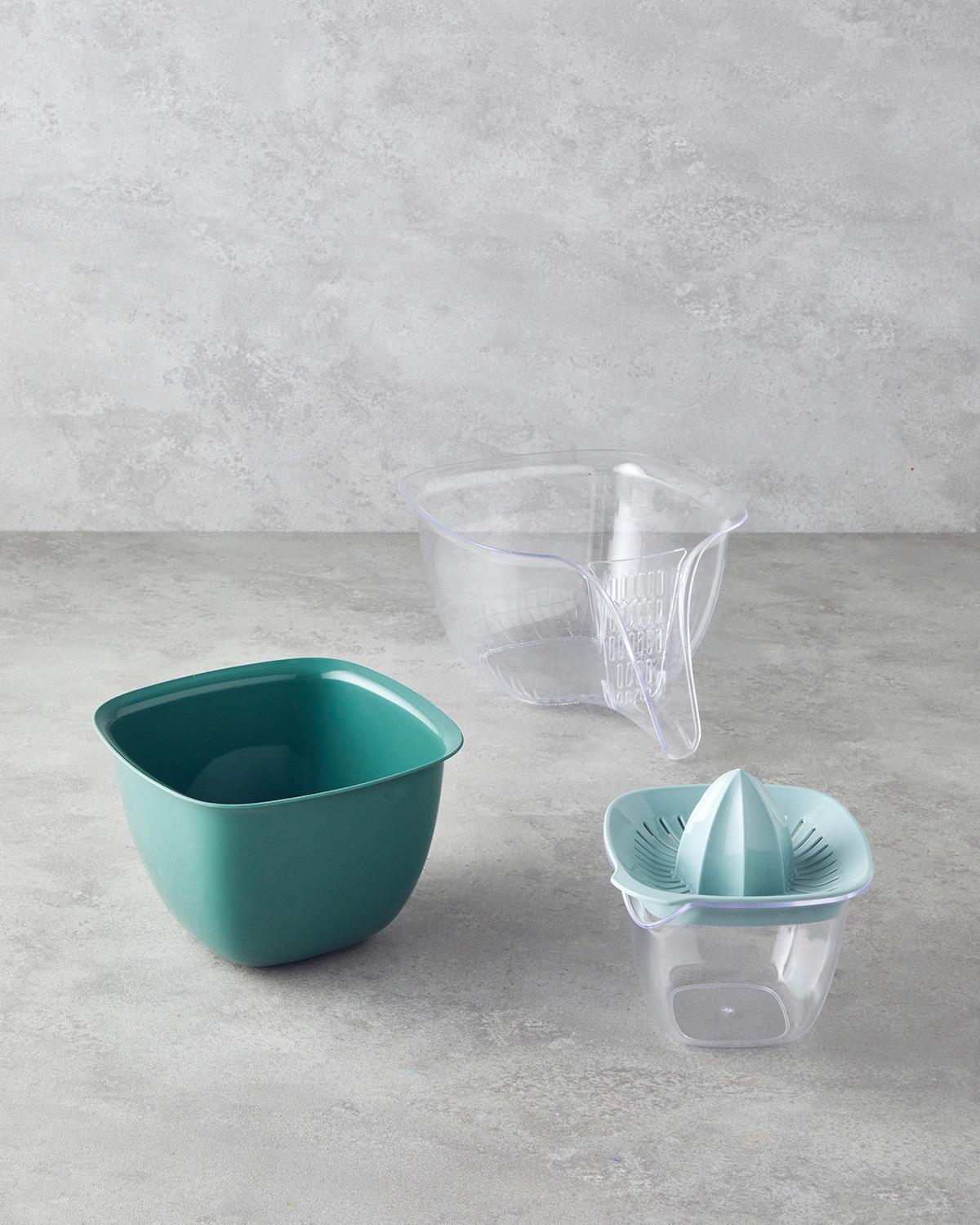 Fresco Plastik 4 Parça Süzgeç 3 x 1,8 x 0,5 Litre Yeşil