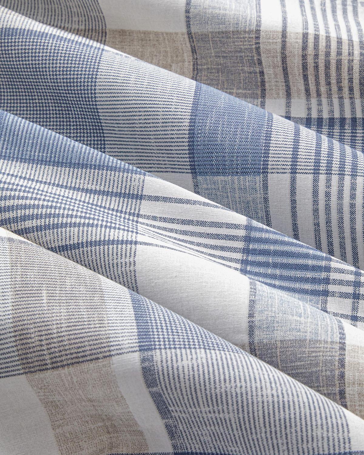 Fresh Tartan Kolay Ütülenir Çift Kişilik Nevresim Takımı 200x220 cm Mavi