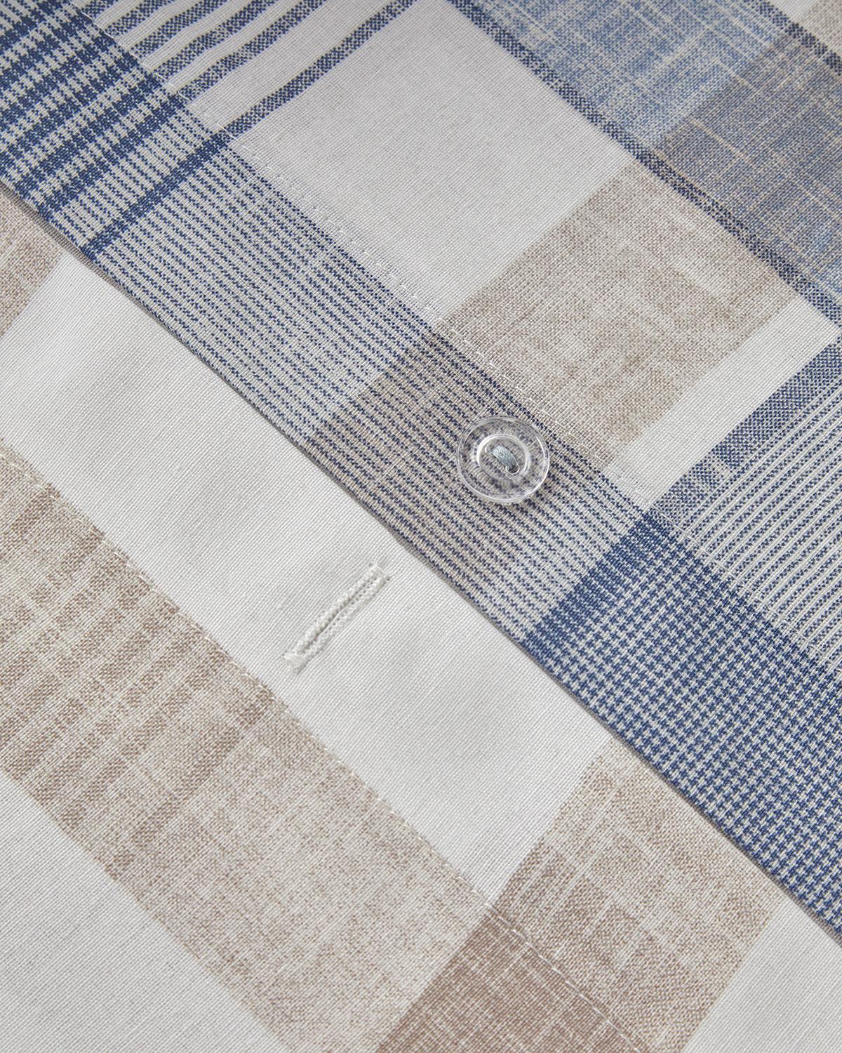 Fresh Tartan Kolay Ütülenir Çift Kişilik Nevresim Takımı 200x220 cm Mavi