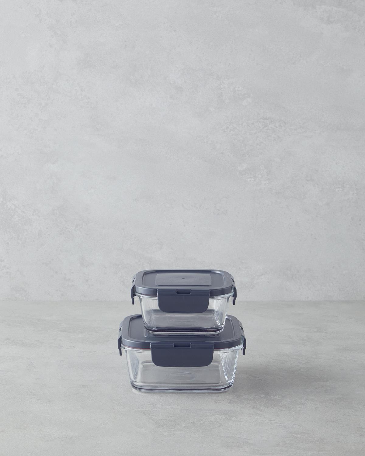 Fresh Ware Cam Saklama Kabı 375 ml Gri