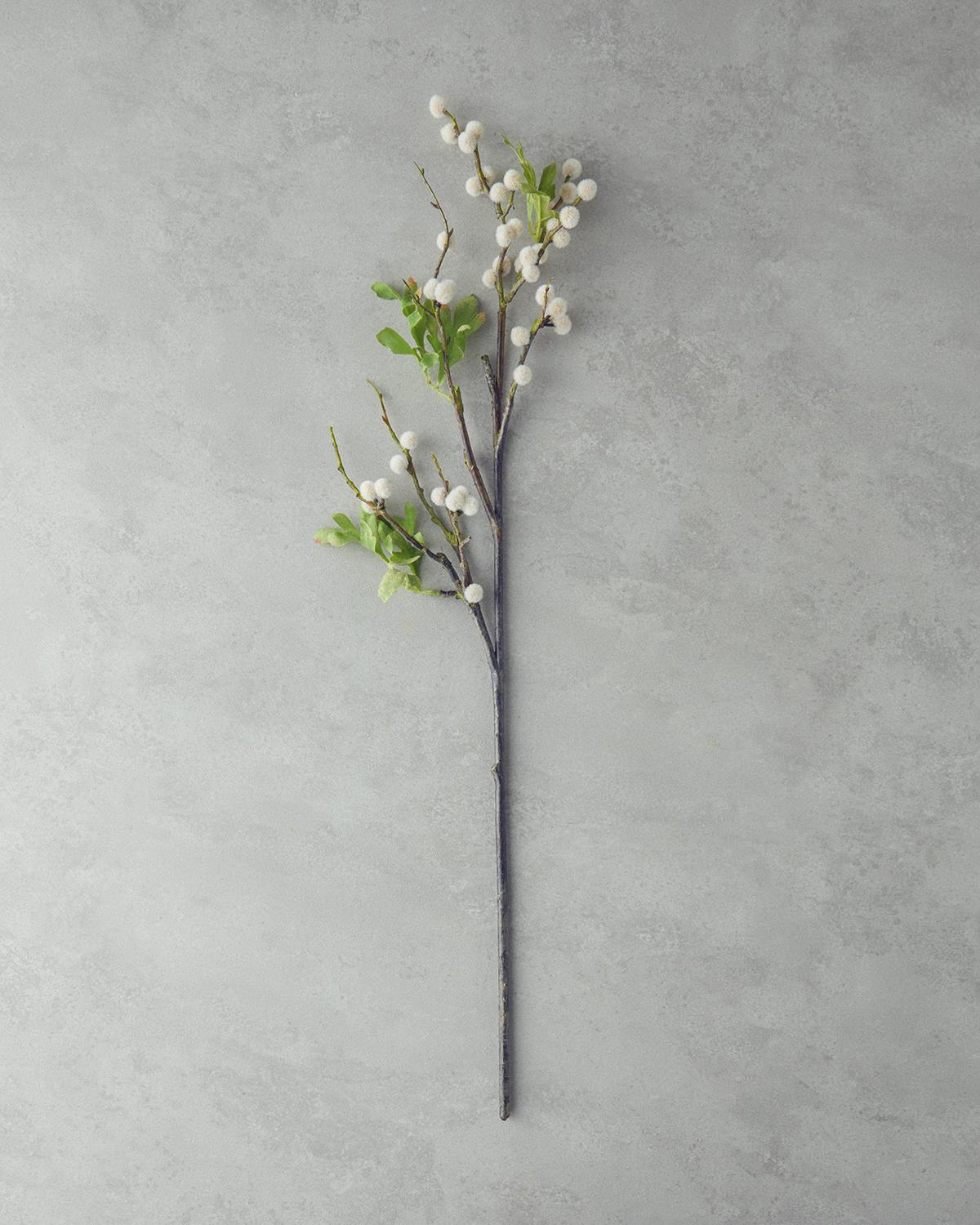 Fruit Branch Tek Dal Yapay Çiçek Krem