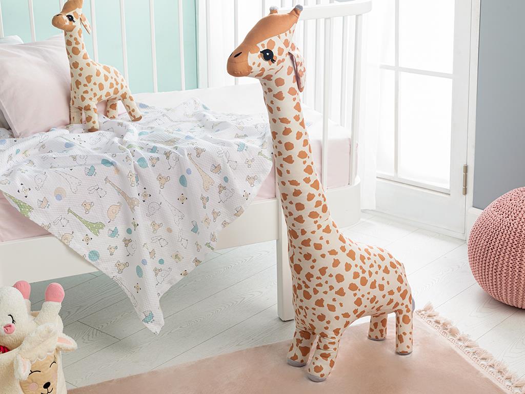 Giraffe Dekoratif Kırlent Bej
