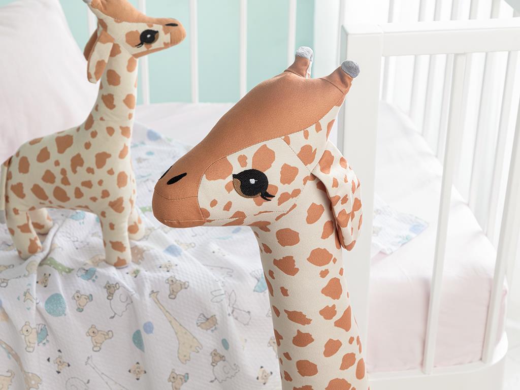 Giraffe Dekoratif Kırlent Bej