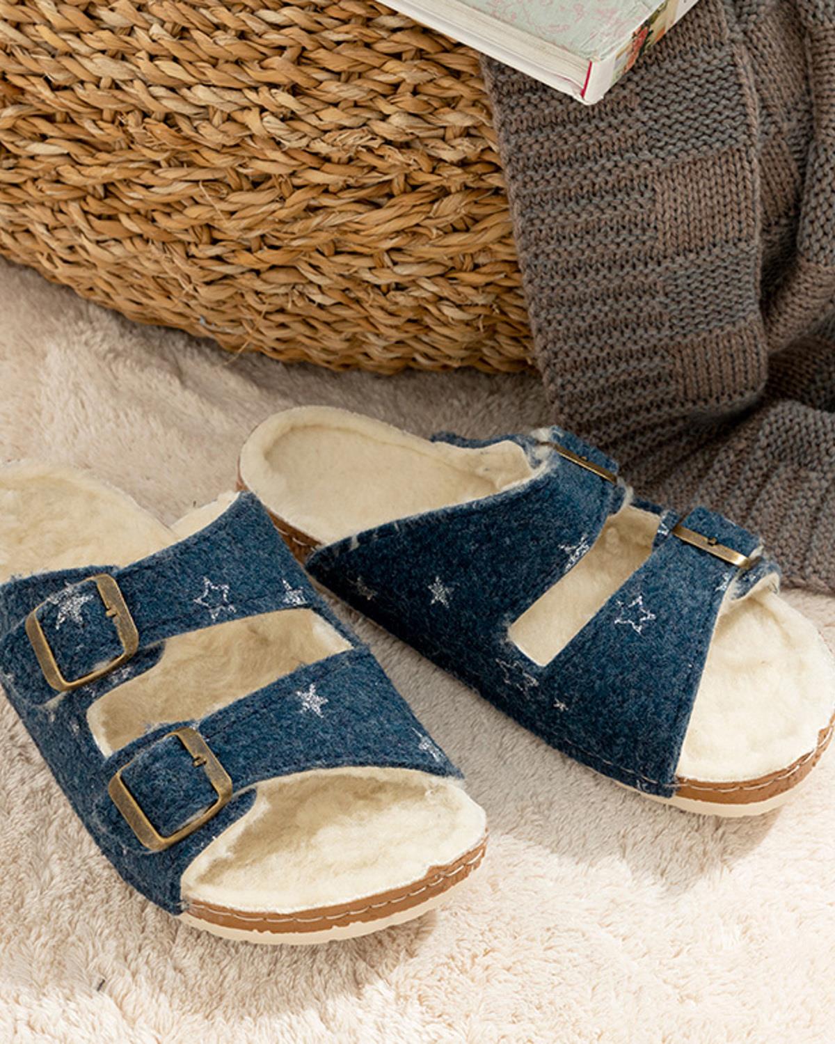 Glam Stars Keçe Kadın Ev Terliği 36 Lacivert