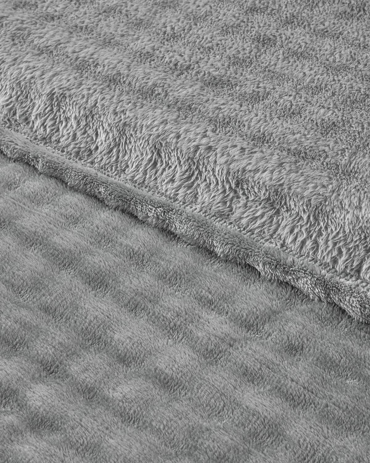 Glance Bubble Supersoft Çift Kişilik Battaniye 200x220 cm Gri