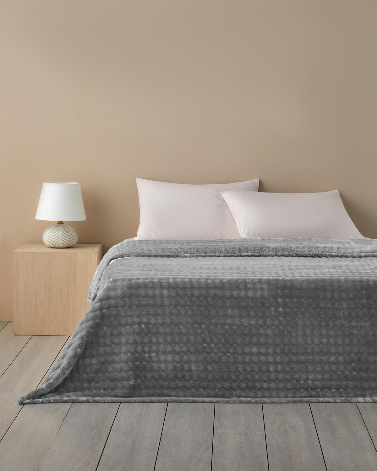 Glance Bubble Supersoft Tek Kişilik Battaniye 150x200 cm Gri