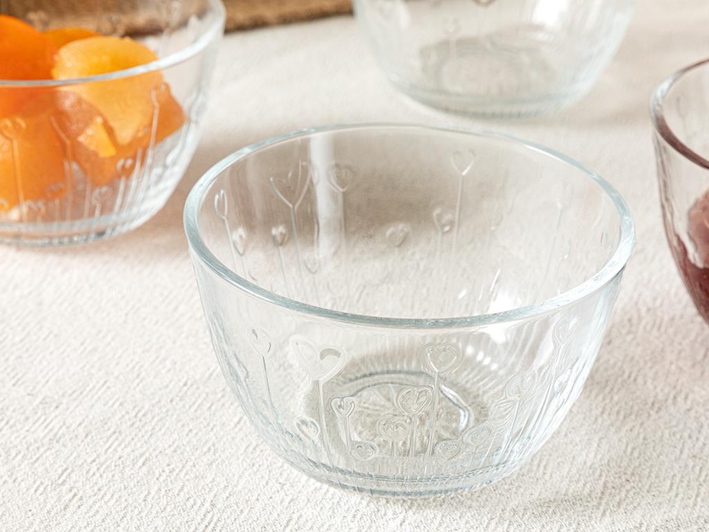 Gleety Cam 6'lı Kase 250 ml Şeffaf