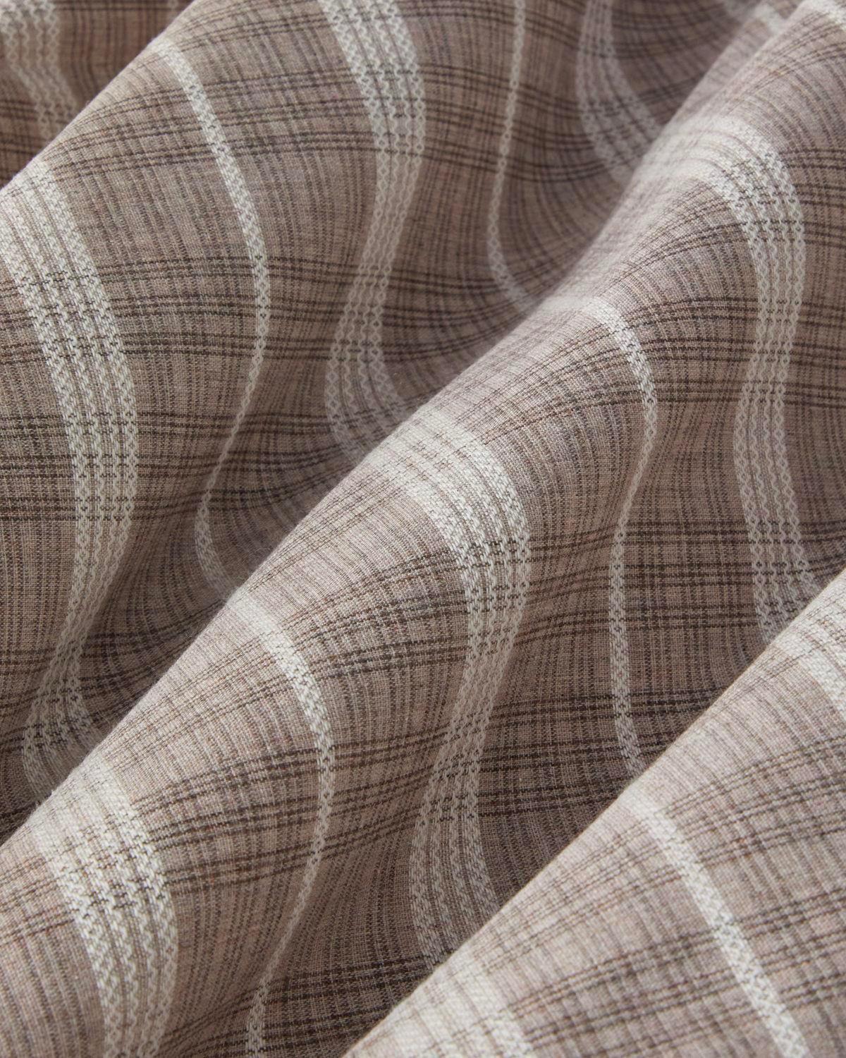 Glen Plaid İpliği Boyalı Tek Kişilik Nevresim Takımı 160x220 cm Koyu Bej