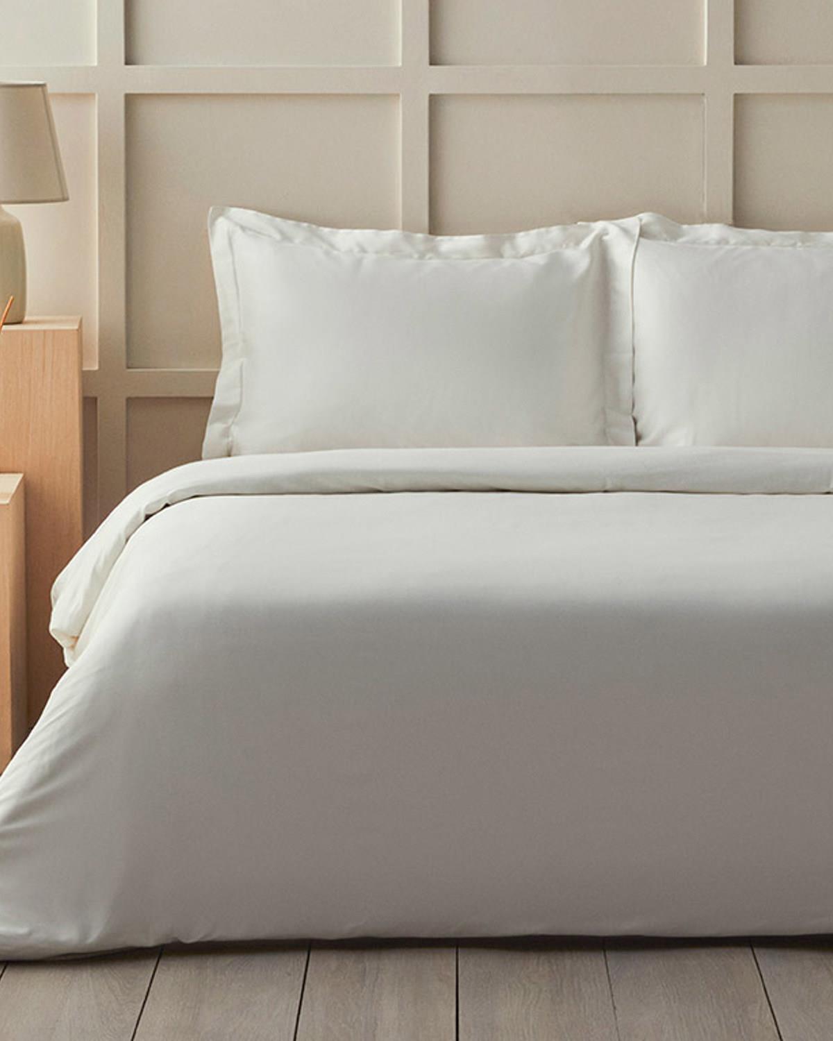 Glorious İpek Çift Kişilik Nevresim Takımı Beyaz