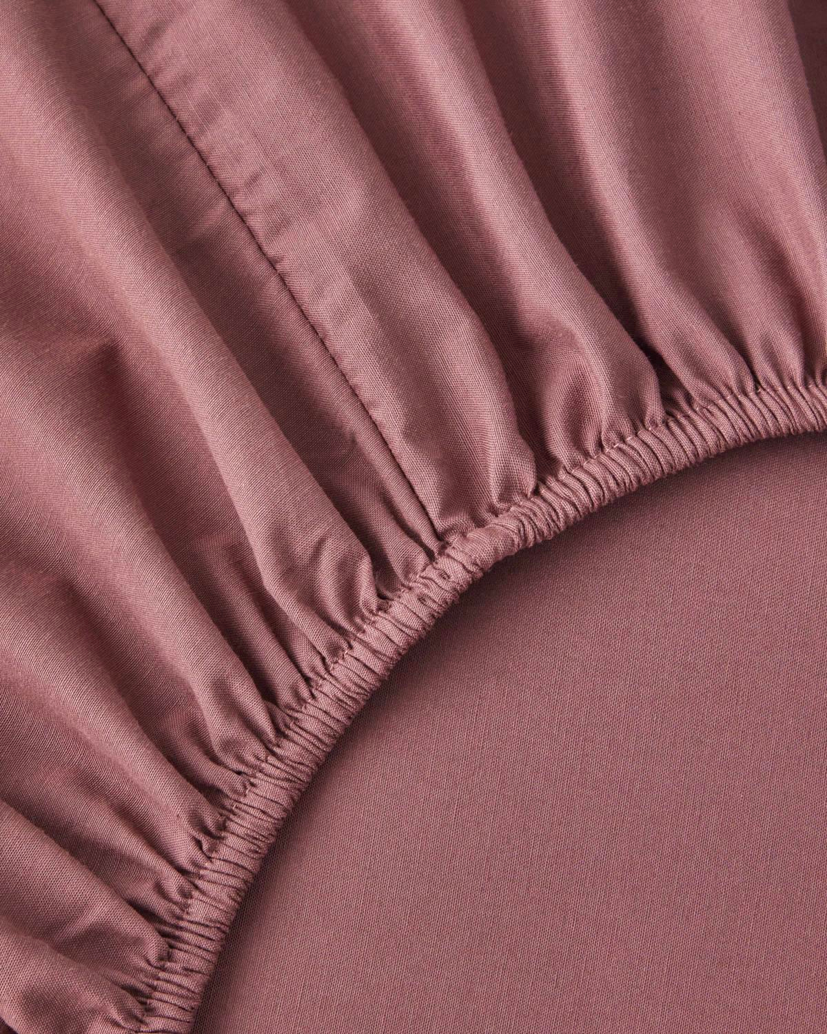 Glossy Kolay Ütülenir Perkal Çift Kişilik Nevresim Takımı 200x220 cm Sisli Mürdüm