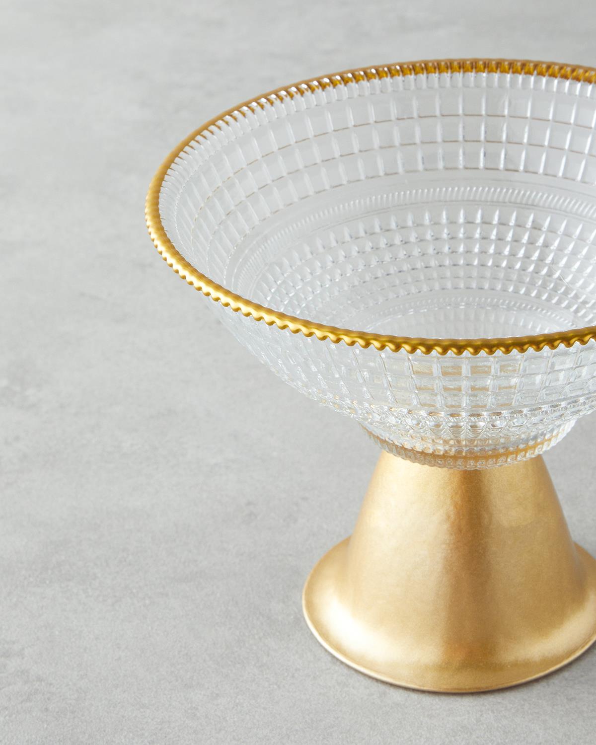 Glow Cam Sunumluk 16 cm Şeffaf-Gold