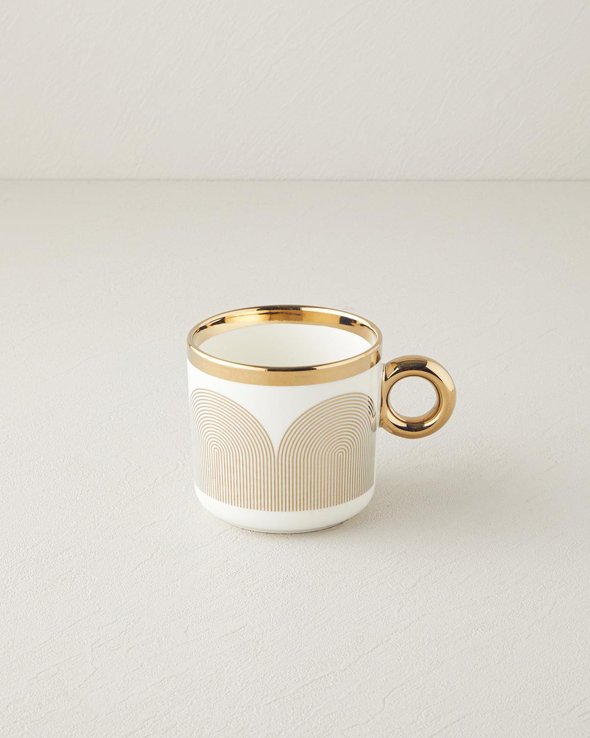 Gold Helix New Bone China Kupa 380 ml Gold