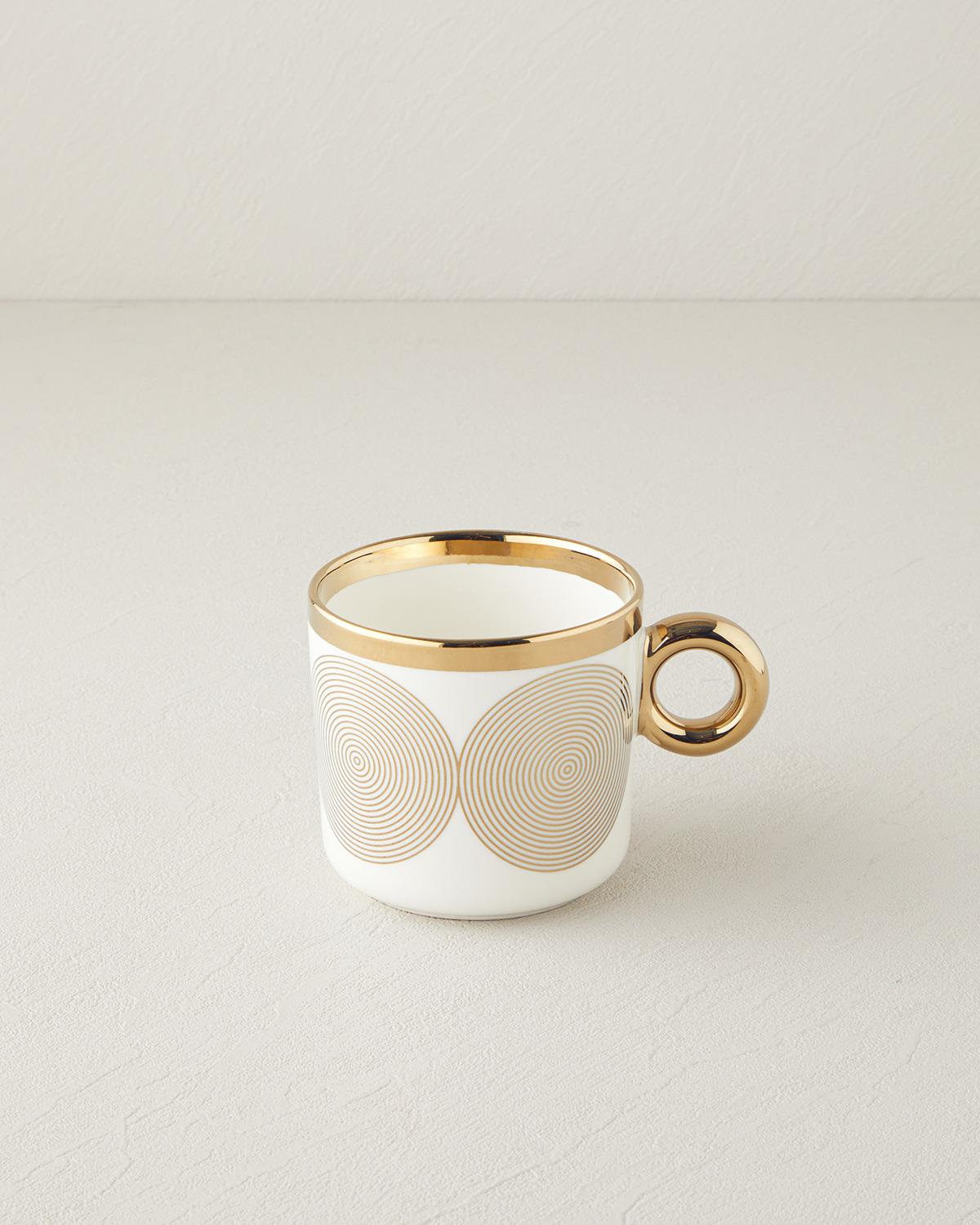 Gold Swirl New Bone China Kupa 380 ml Gold