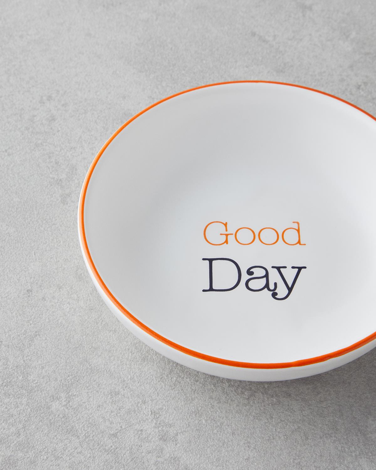 Good Day Seramik Çerezlik 13 cm Turuncu-Siyah