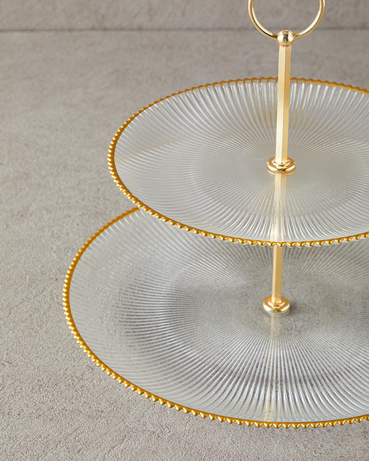 Graceful Shapes Cam Katlı Servis Gold