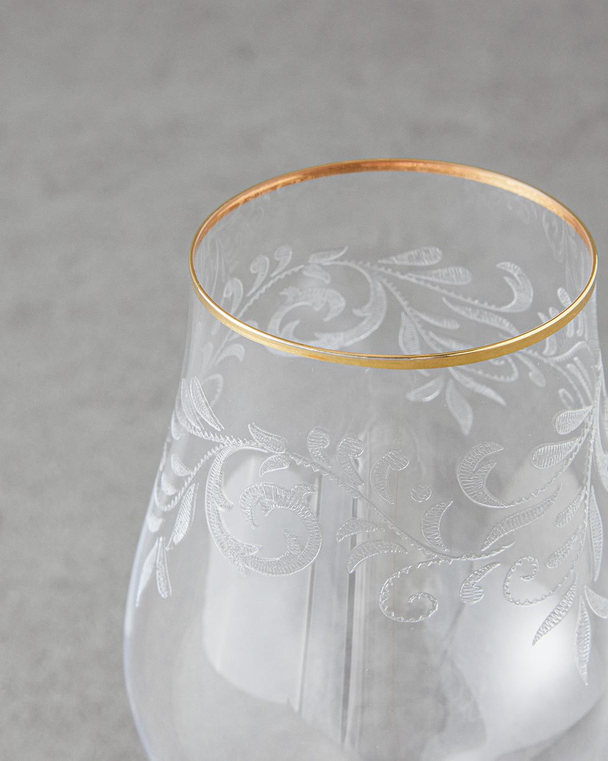 Gracy Kristalin 6'lı Kadeh 400 ml Gold