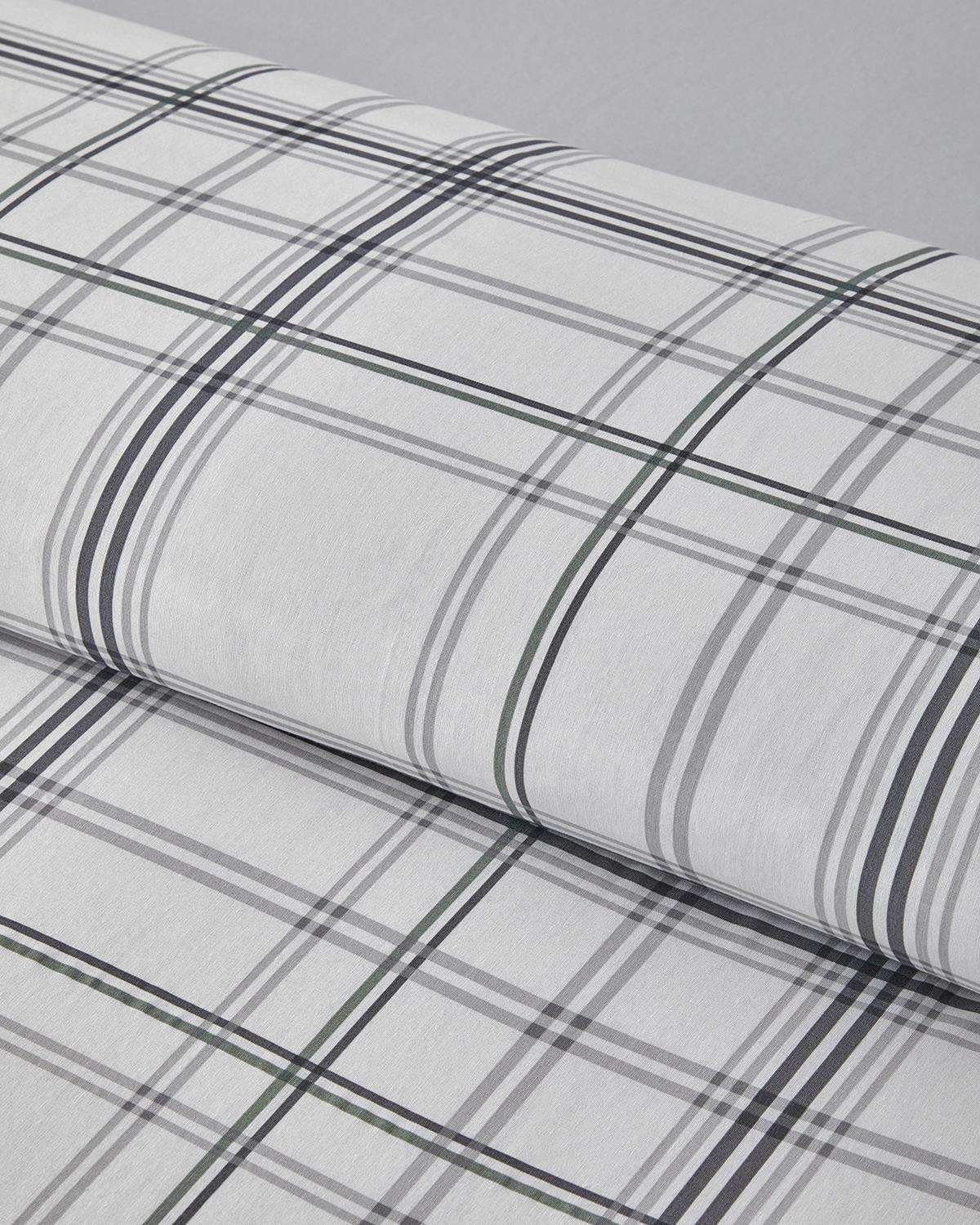 Graphic Grid Kolay Ütülenir Tek Kişilik Nevresim Takımı 160x220 cm Gri