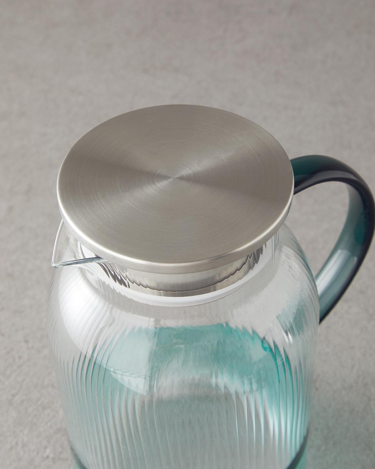 Grena Borosilikat Cam Sürahi 1500 ml Yeşil