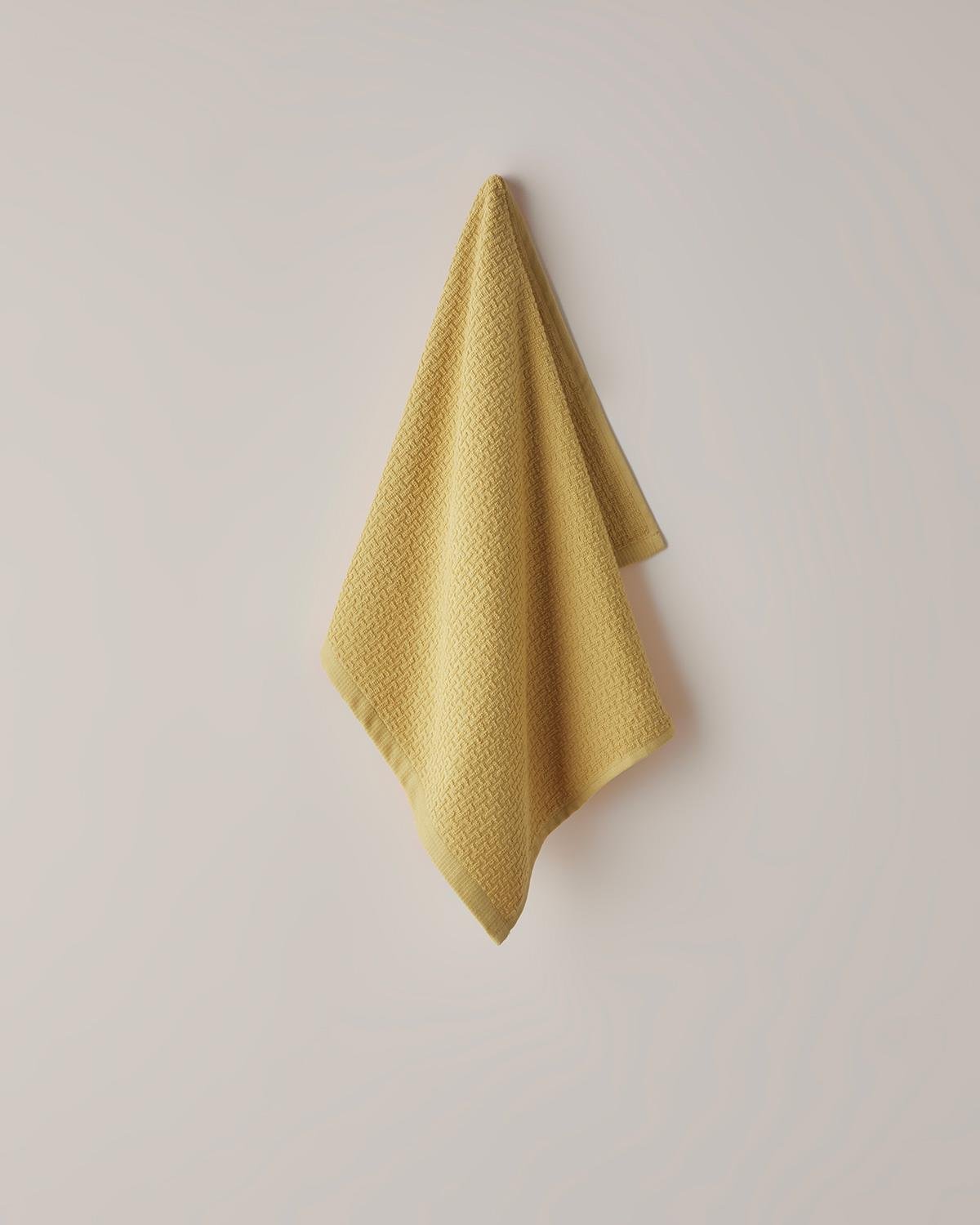 Grid Pamuk Yüz Havlusu 50x70 cm Hardal