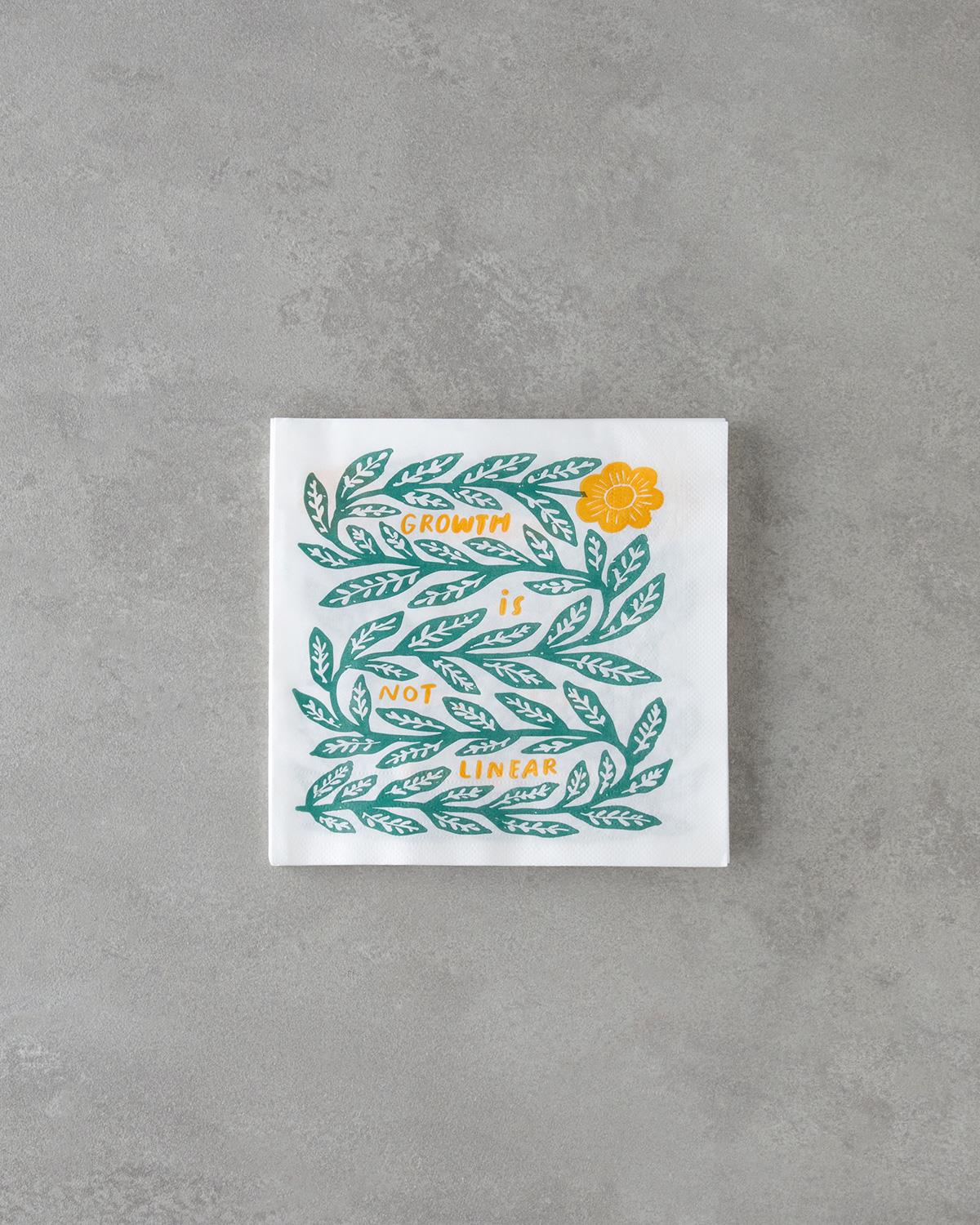Growleaf Kağıt 20'li Kağıt Peçete 33x33 cm Yeşil