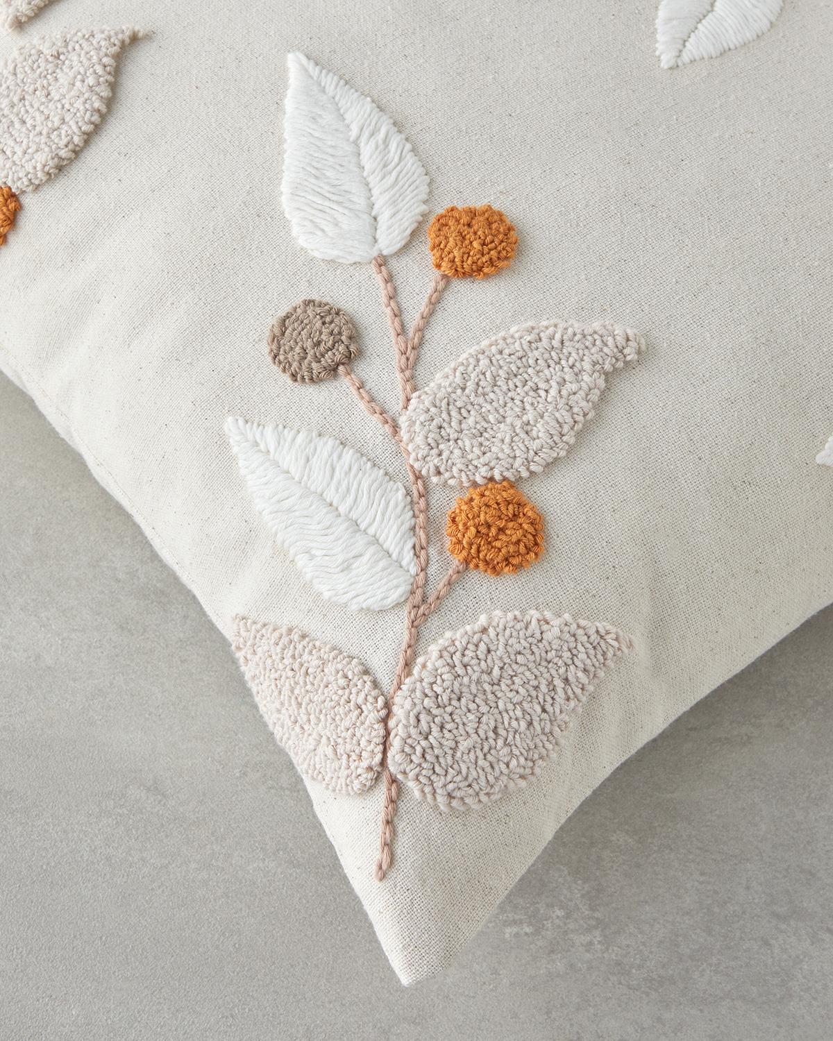 Handmade Kırlent Kılıfı 45x45 cm Ekru