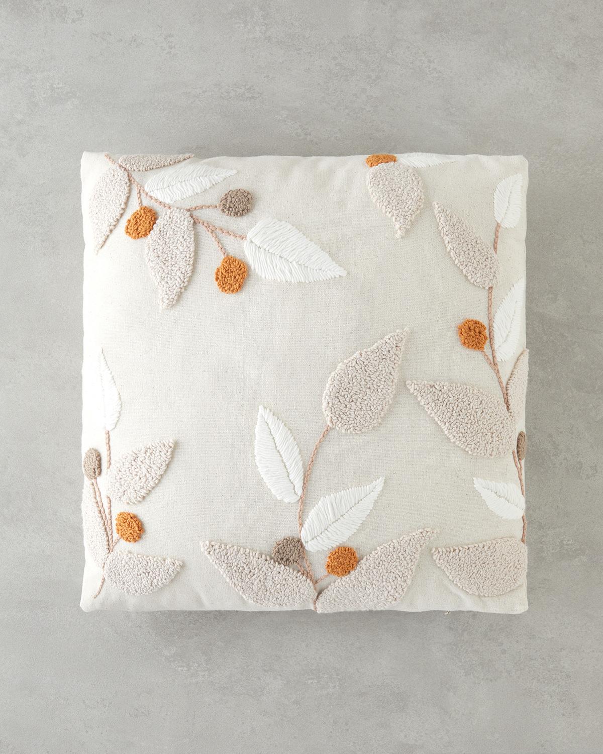 Handmade Kırlent Kılıfı 45x45 cm Ekru