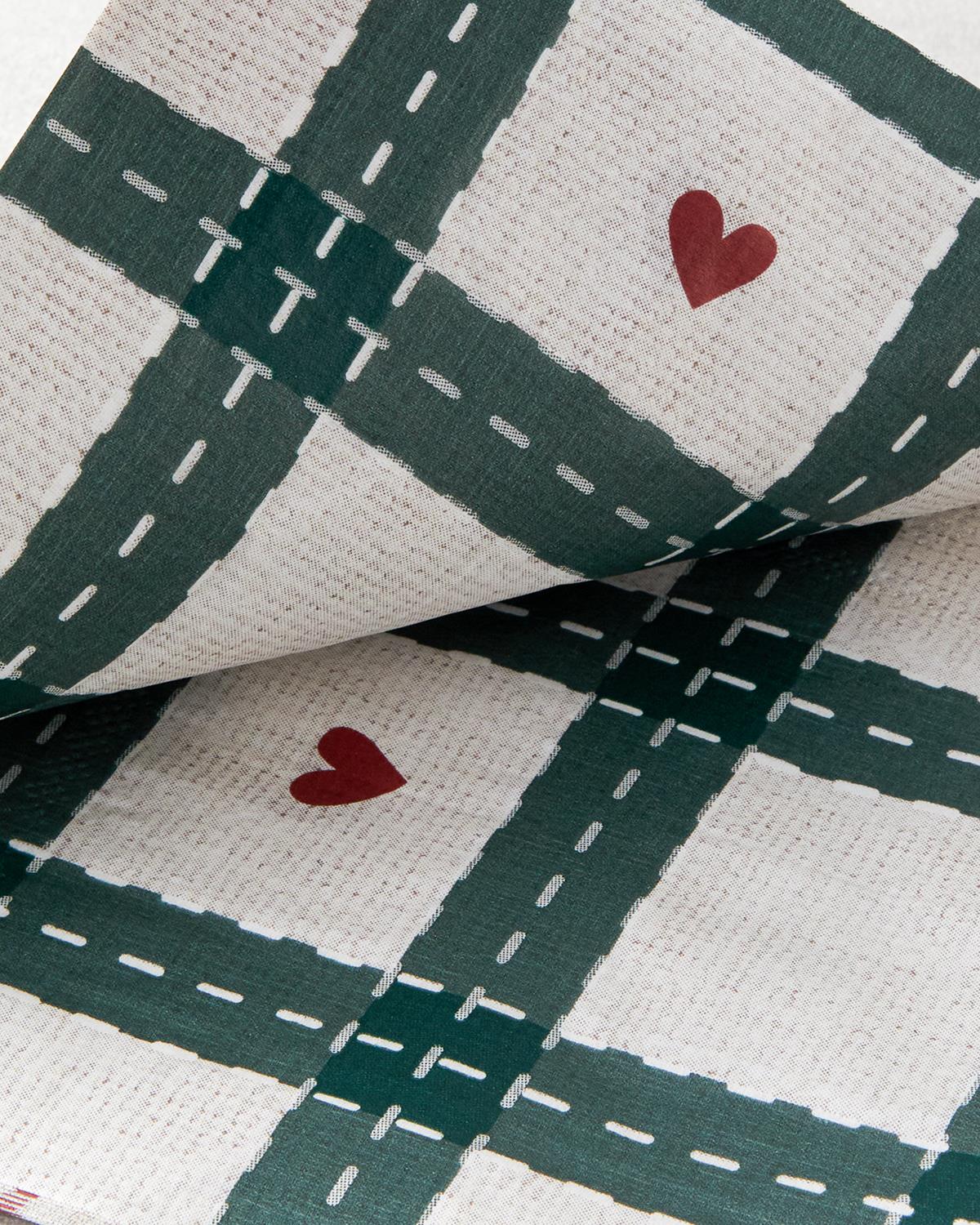 Heartmas Kağıt 20'li Kağıt Peçete 33x33 cm Yeşil