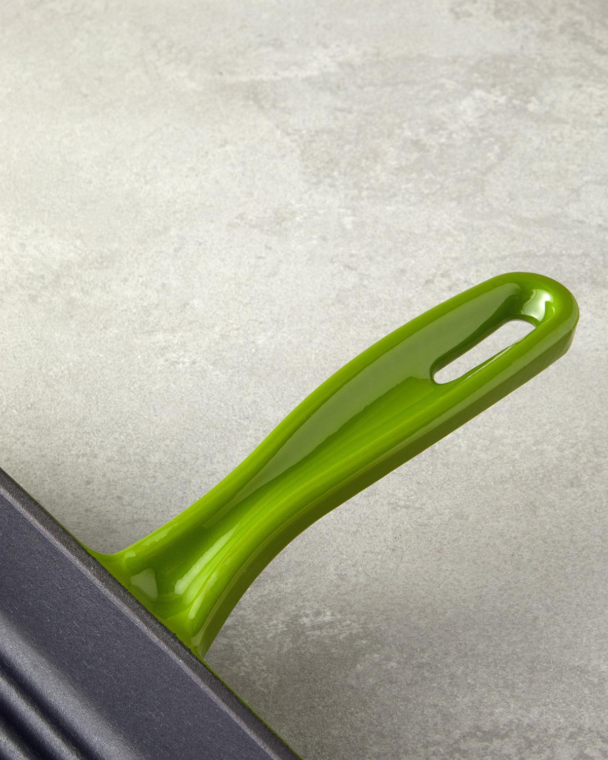 Hecha Demir Döküm Kare Grill Tava 28 cm Yeşil
