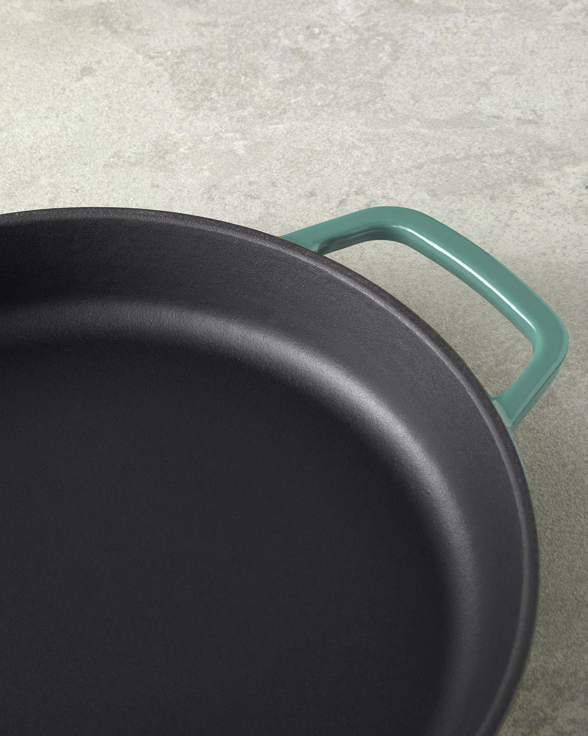 Hecha Demir Döküm Sahan 20 cm Biberiye Yeşili