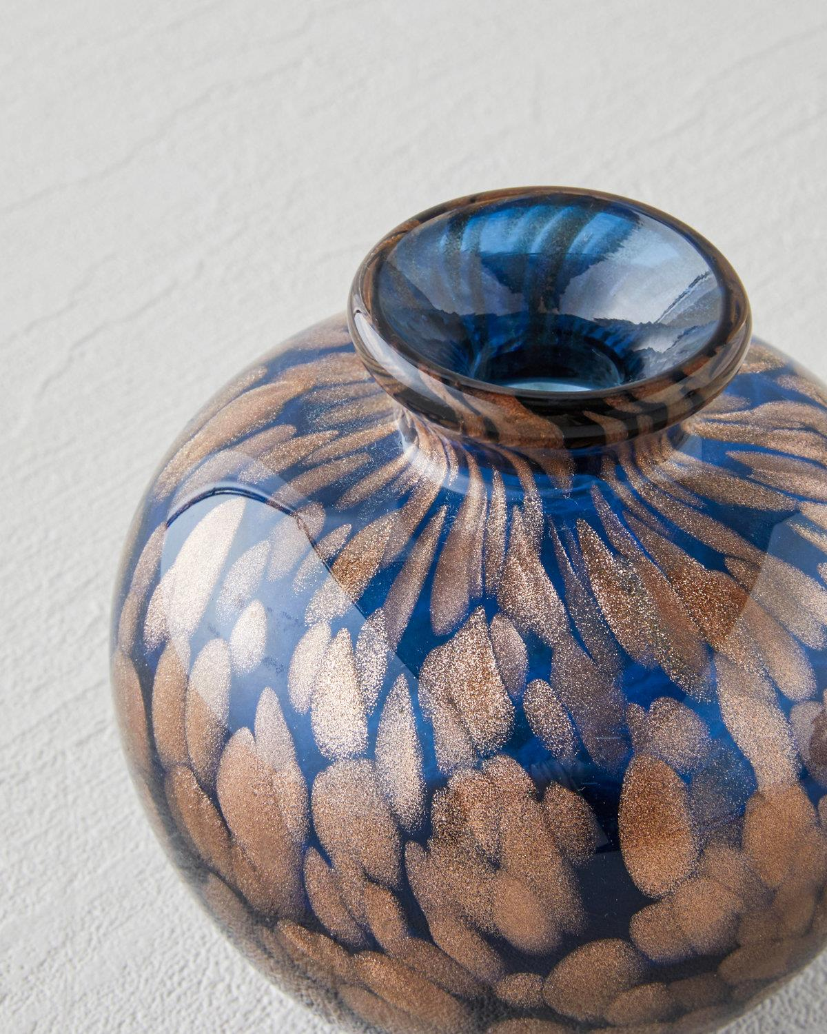 Helena Cam Vazo 10 cm Lacivert