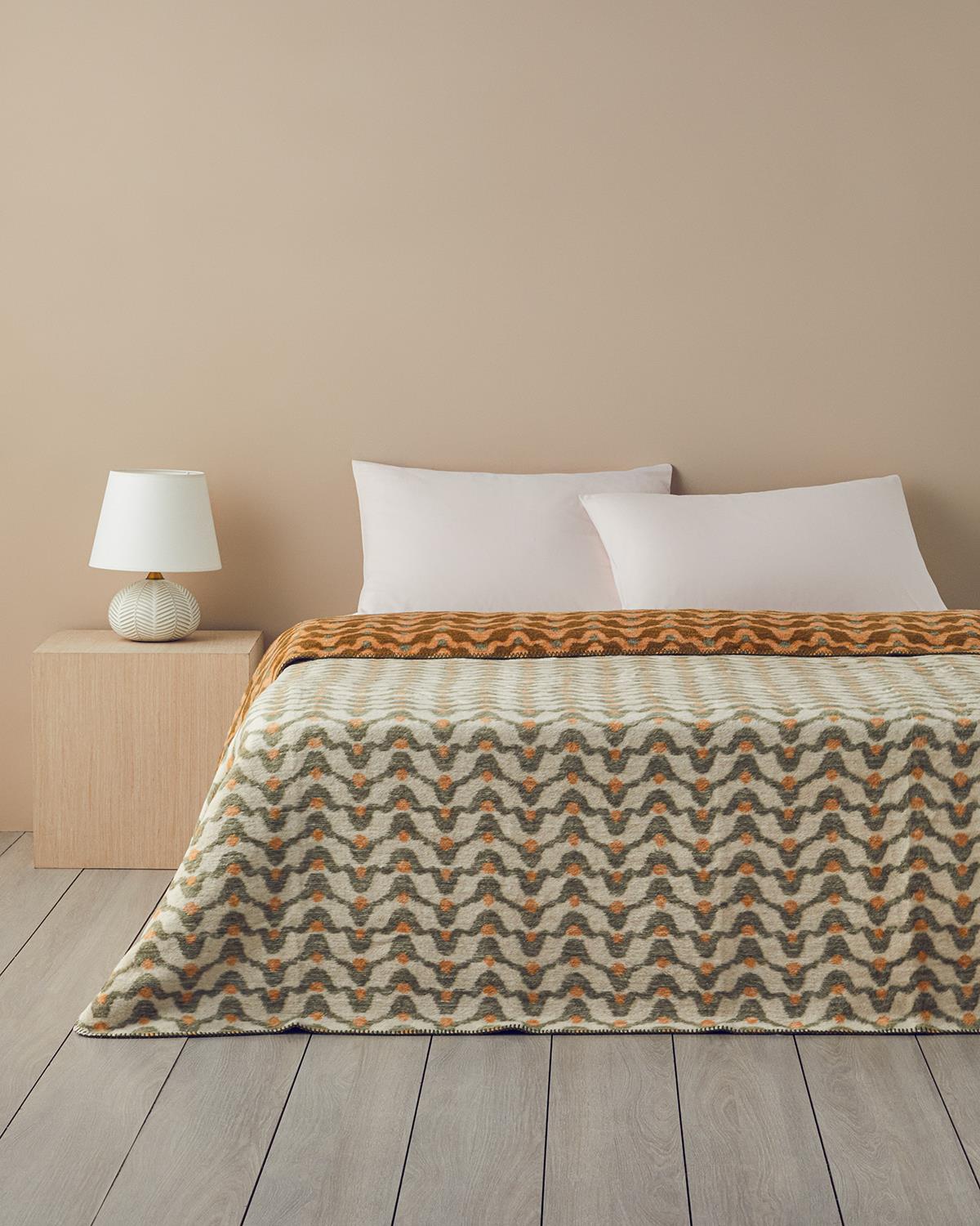 Heritage Akrilik Çift Kişilik Battaniye 200x220 cm Yeşil