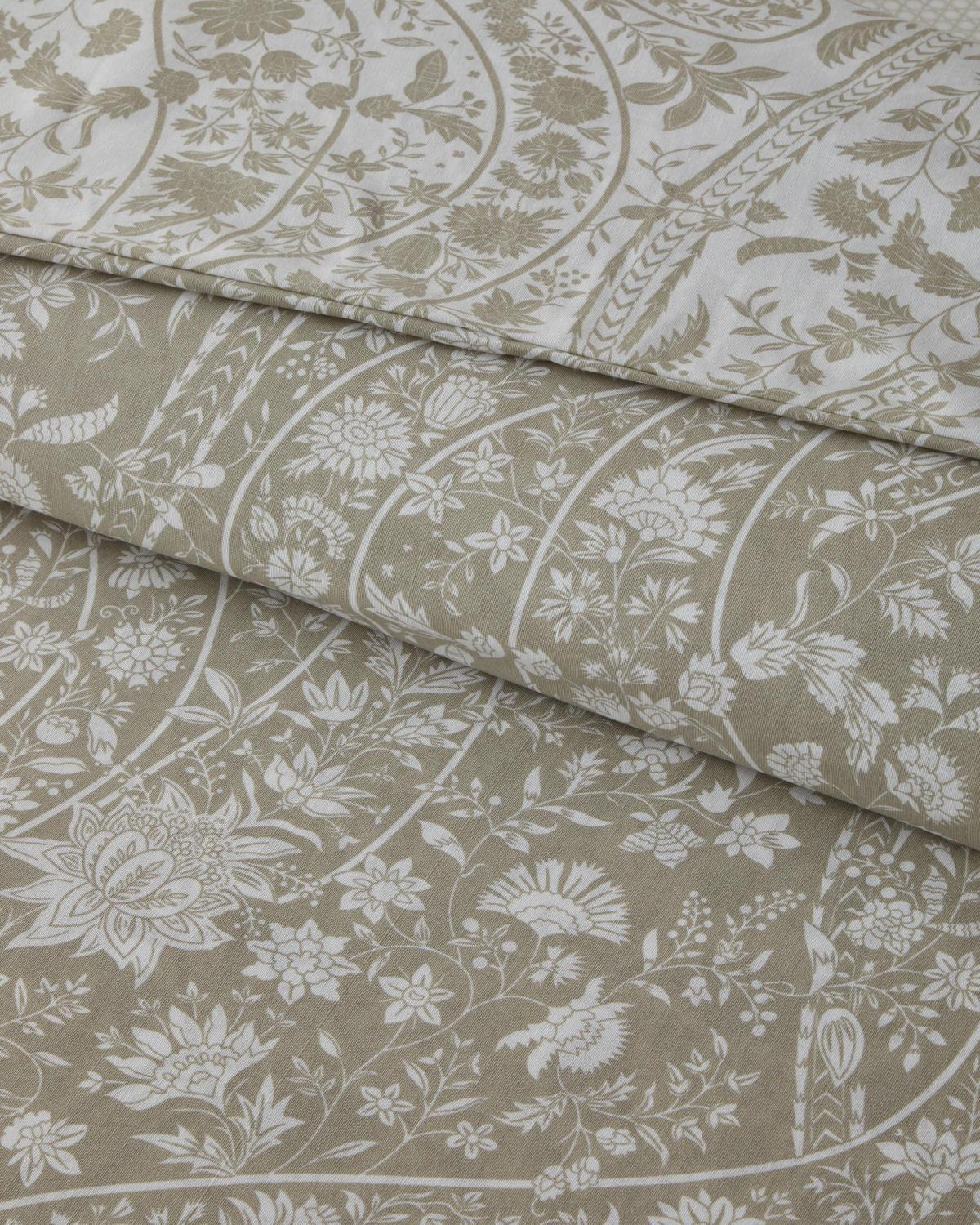 Heritage Grace Kolay Ütülenir Çift Kişilik Nevresim Takımı 200x220 cm Haki