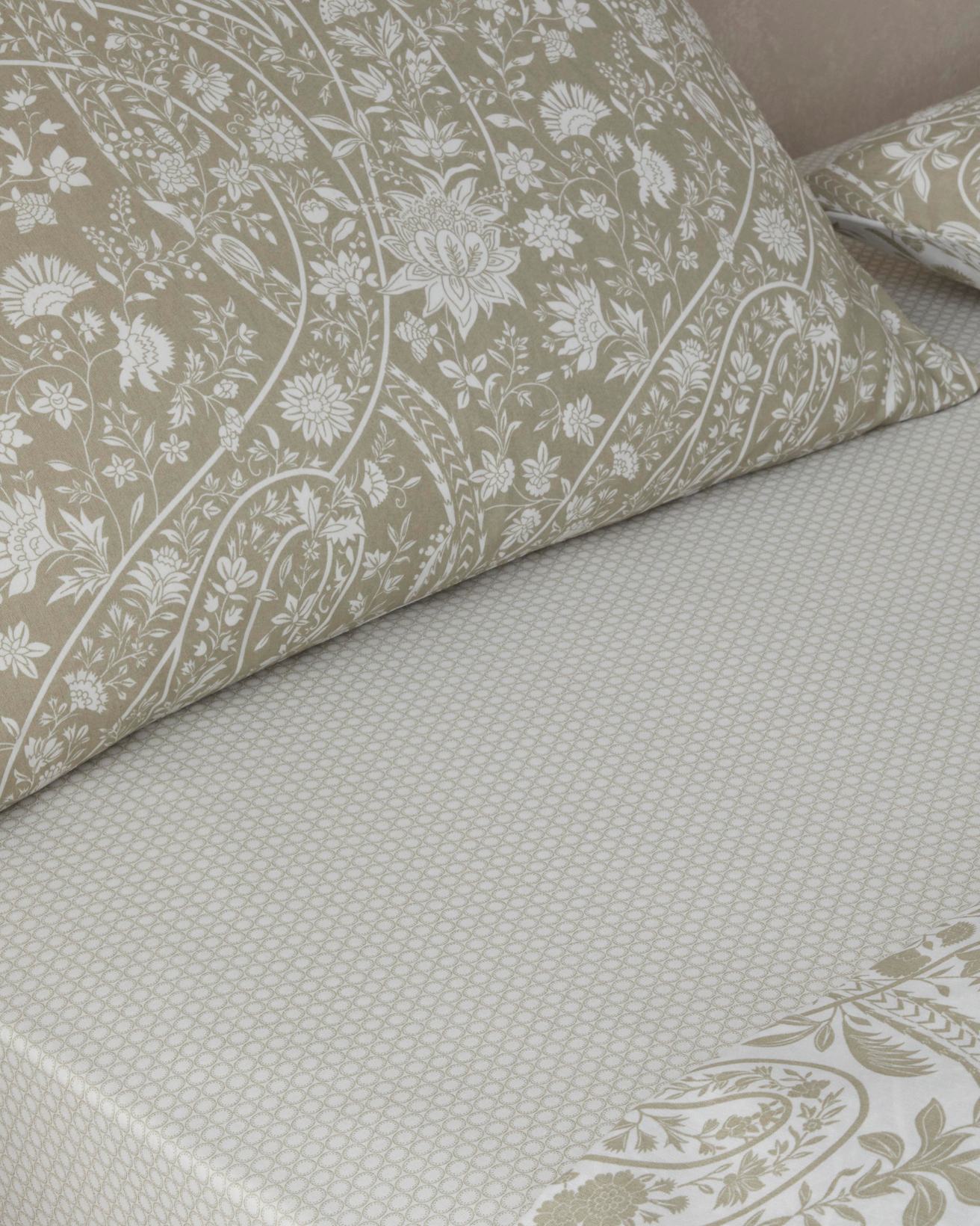 Heritage Grace Kolay Ütülenir Tek Kişilik Nevresim Takımı 160x220 cm Haki