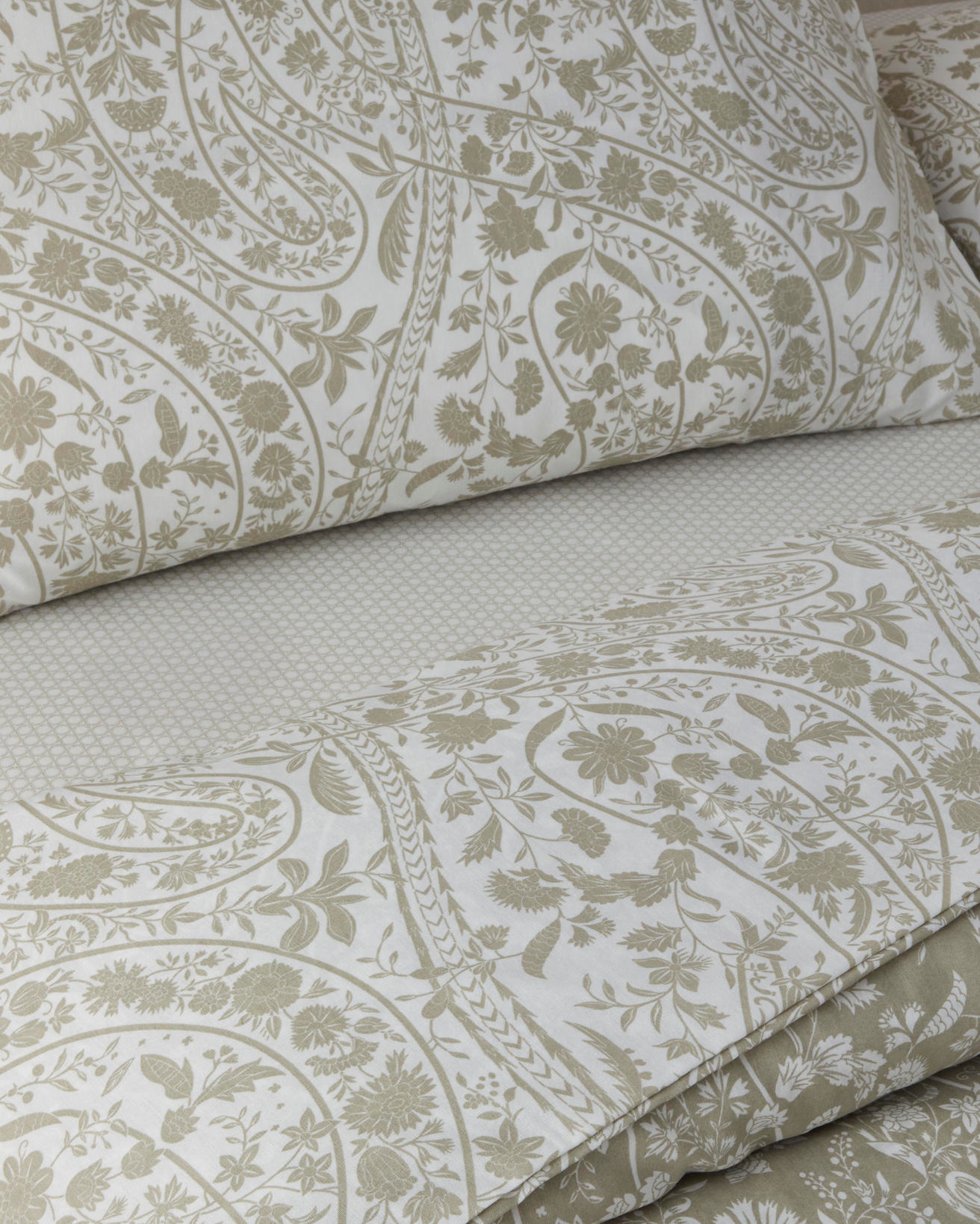 Heritage Grace Kolay Ütülenir Tek Kişilik Nevresim Takımı 160x220 cm Haki